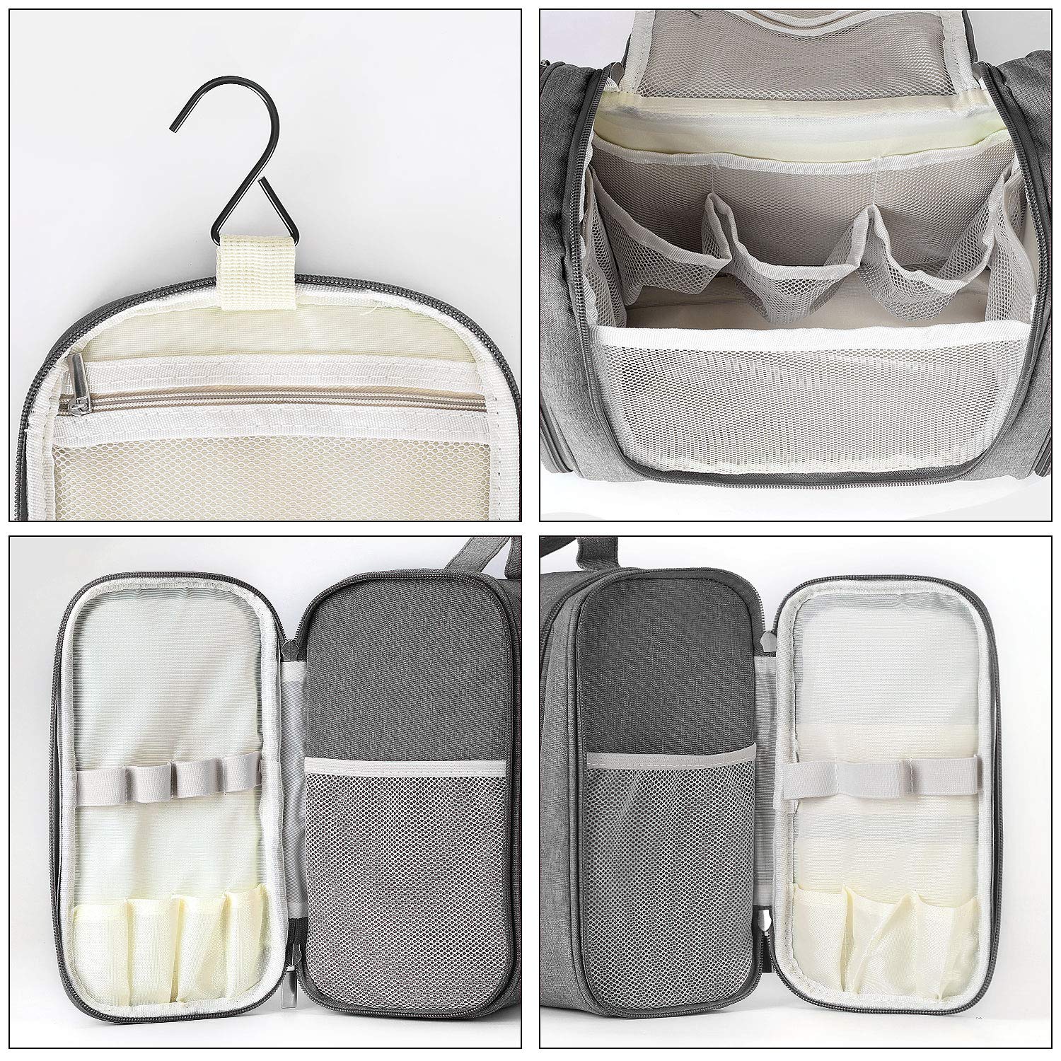 Extra Large Hanging Toiletry Bag - Premium Travel Organizer for Men & Women | Durable Waterproof Nylon Cosmetic & Shower Bag | Perfect for Toiletries, Makeup Brushes & Travel Essentials | Ideal for Camping, Gym & Vacation Trips
