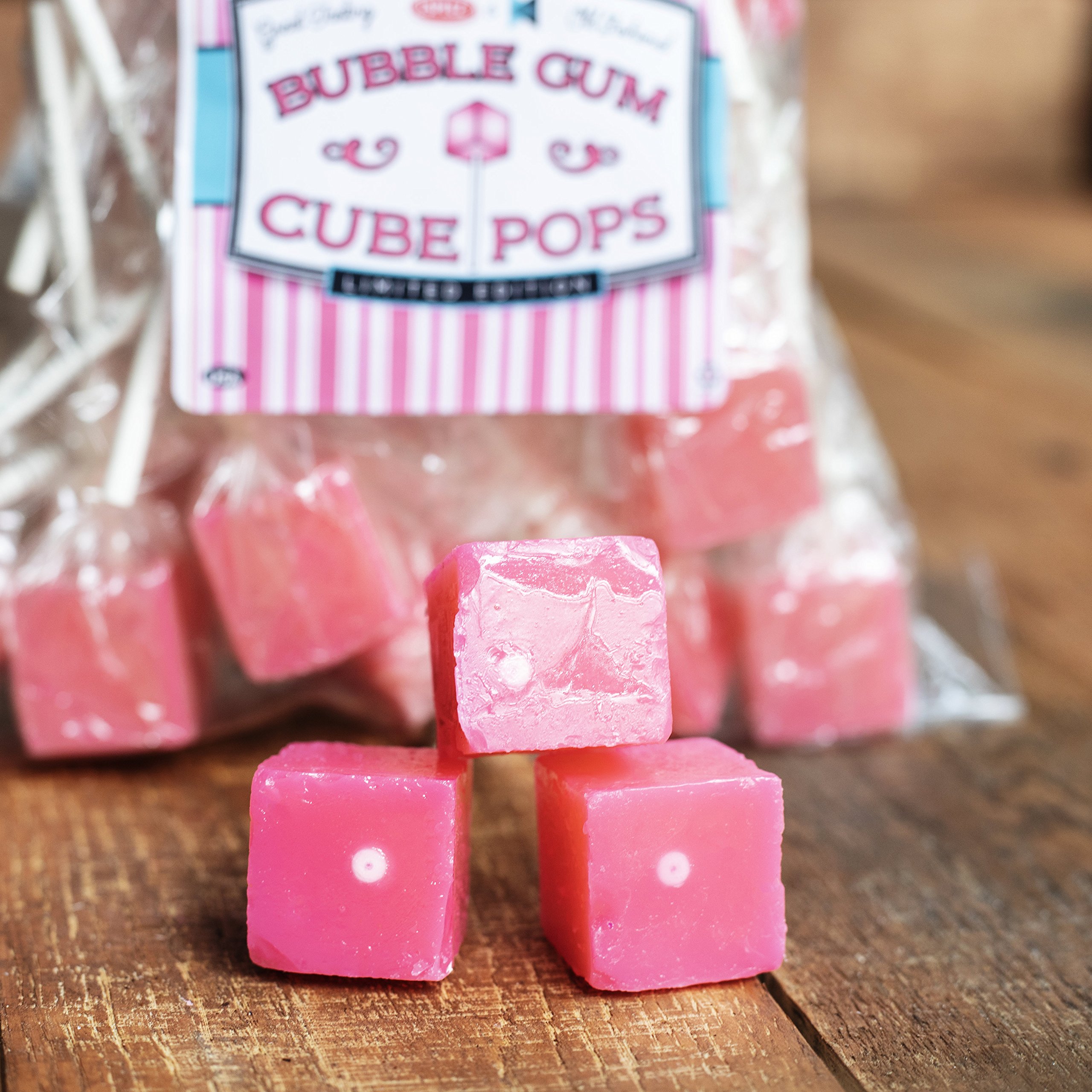 Espeez Hard Candy Cube Lollipops - 48 Count Bulk Pack of Individually Wrapped Old Fashioned Square Suckers in Cinnamon Flavor - Perfect for Birthday Parties, Halloween Treats & Office Candy Bowls