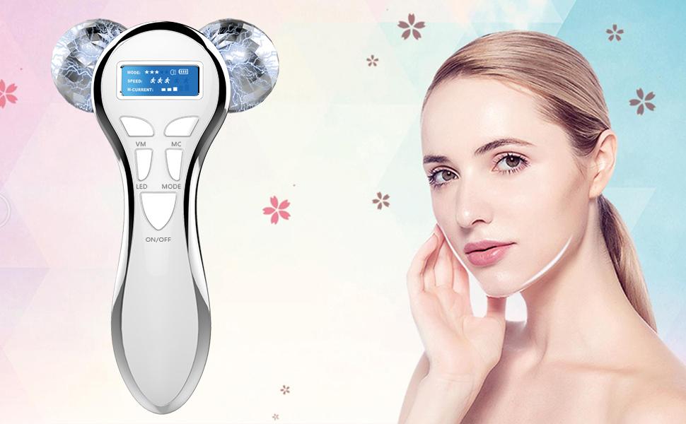 Microtone 4D Facial Massager for Anti-Aging & Skin Tightening - Rechargeable Electric Face Lifting Device for Wrinkle Reduction & Improved Circulation | Perfect for Home Spa & Skincare Routine