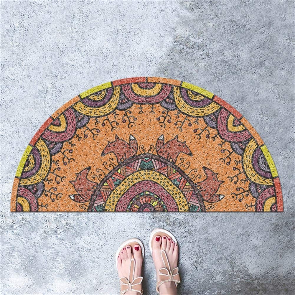 Heavy Duty Half Round Doormat - Non-Slip Indoor/Outdoor Entry Rug for High Traffic Areas - Durable Mud & Dirt Trapper for Front Door, Patio & Home Entrance - Perfect for Wet Weather & Pet Owners