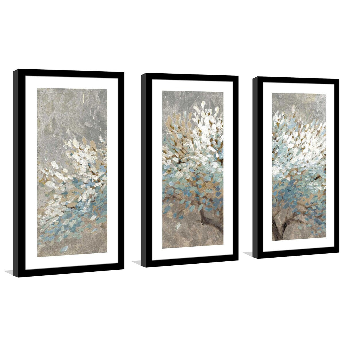 A Thousand White Lifetimes 3-Piece Canvas Wall Art Set - Modern Abstract Print on White Aluminum - Perfect for Living Room, Bedroom & Office Decor