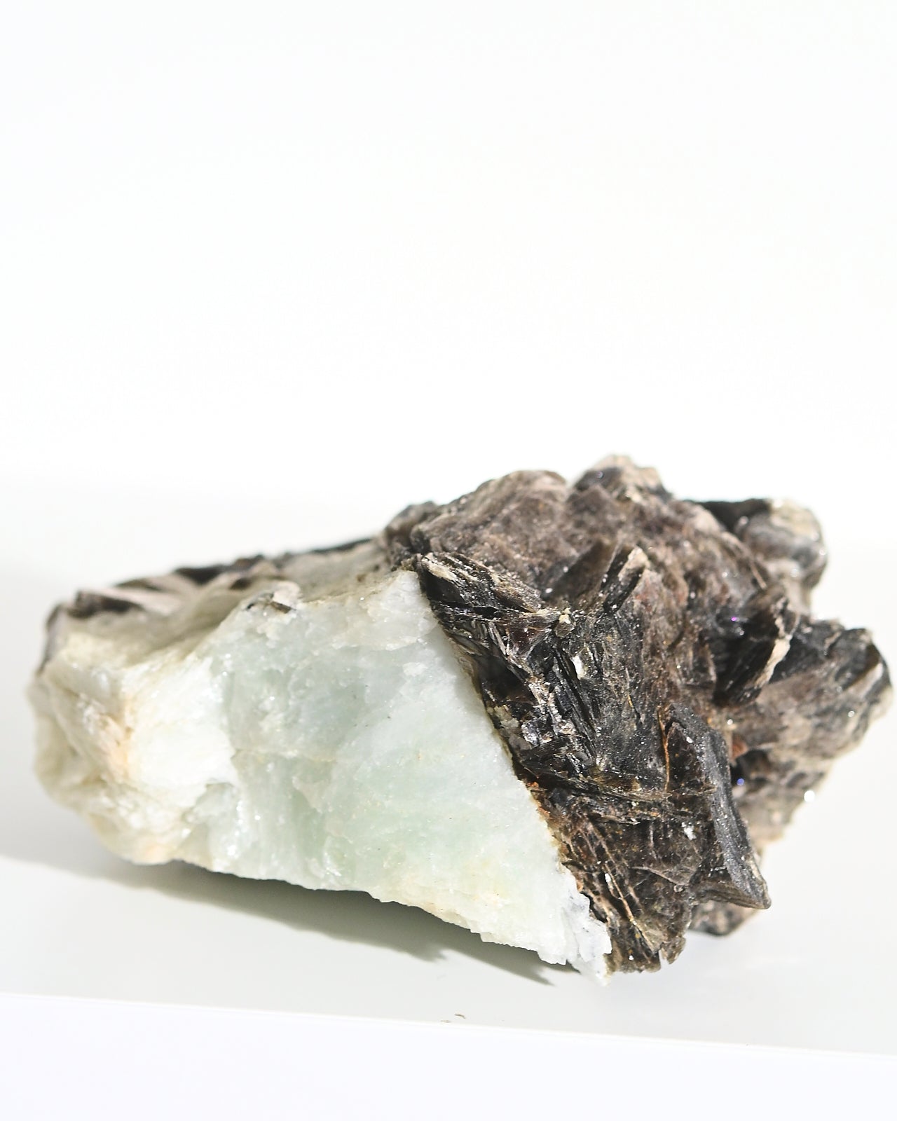 Natural Muscovite & Aquamarine Rough Stone - 4 Inch Specimen for Crystal Healing, Jewelry Making, and Mineral Collection