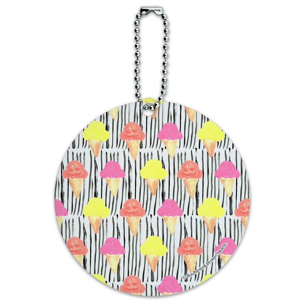 Delicious Ice Cream Cone Shaped Luggage ID Tags - Fun & Durable Suitcase Tags for Travel, Carry-On Bags, Backpacks & Kids' Luggage - Perfect for Vacation, Airports & School Trips