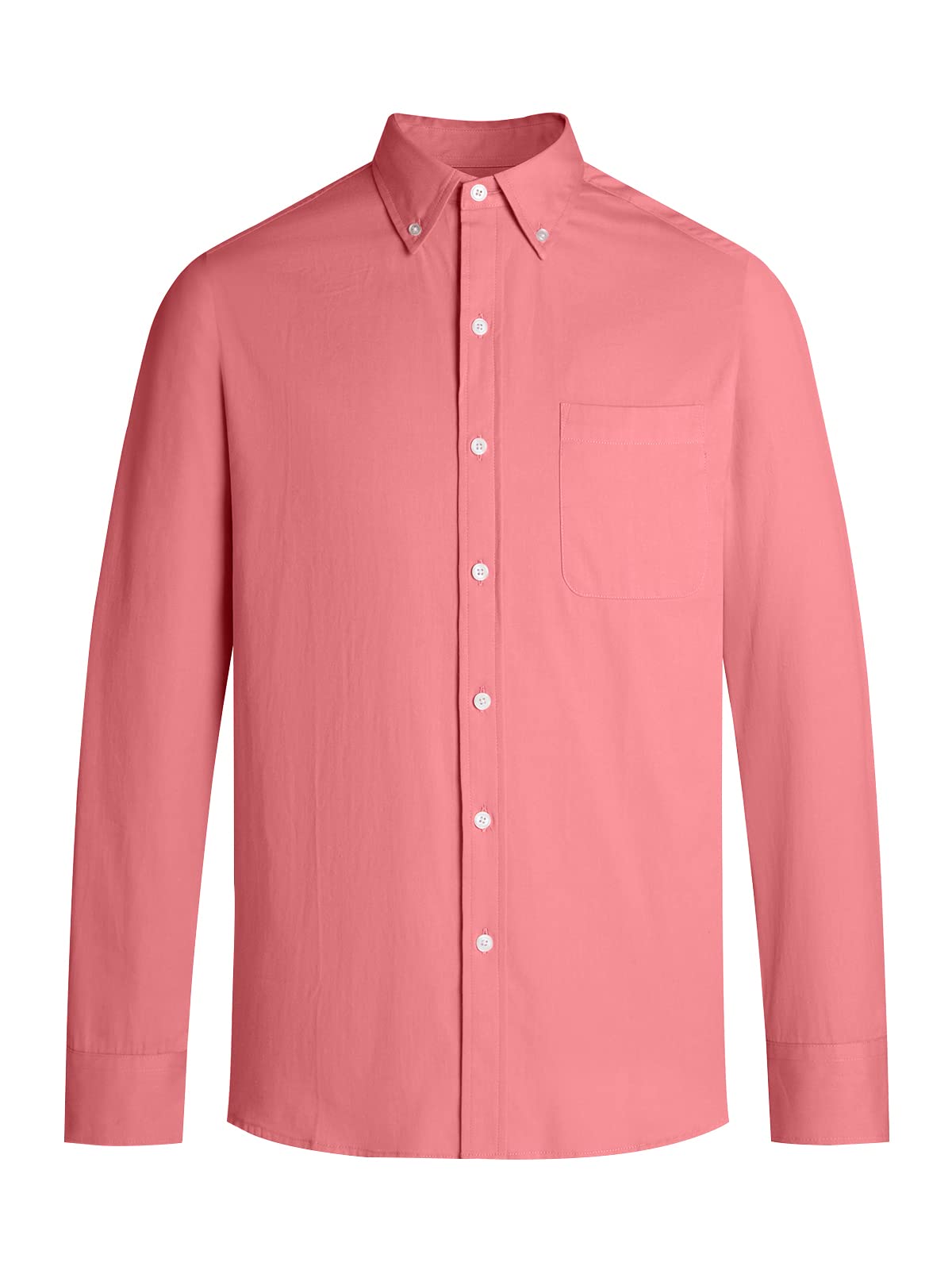 Havana Breeze Men's 100% Cotton Long Sleeve Casual Dress Shirt | Button Down Beach Shirt | Regular Fit | Perfect for Summer Vacations, Office Wear & Outdoor Events