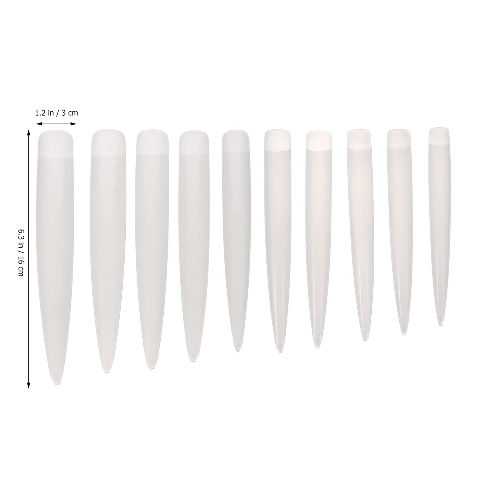 Beaupretty 120pcs Full Cover Long Fake Nails - Professional Acrylic False Nails for Manicure, Natural Colors, Durable & Reusable - Perfect for Nail Salons, Women, Girls, Wedding, Party & Daily Wear
