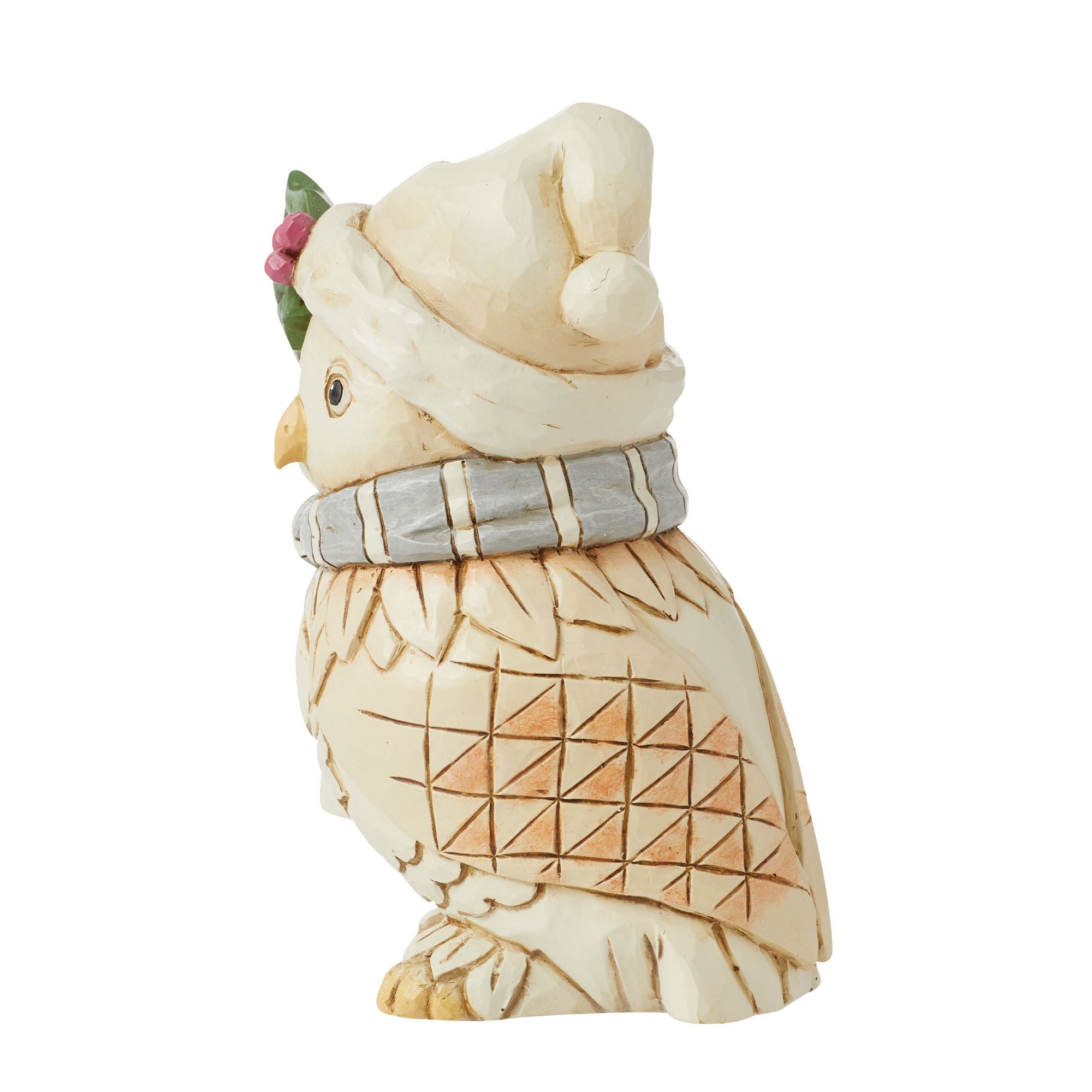 Wdlnd Owl with Scarf Figurine - Cute Winter Owl Decor for Home, Office & Gift Giving - Perfect for Christmas Decorations, Shelf Displays & Cozy Home Accents