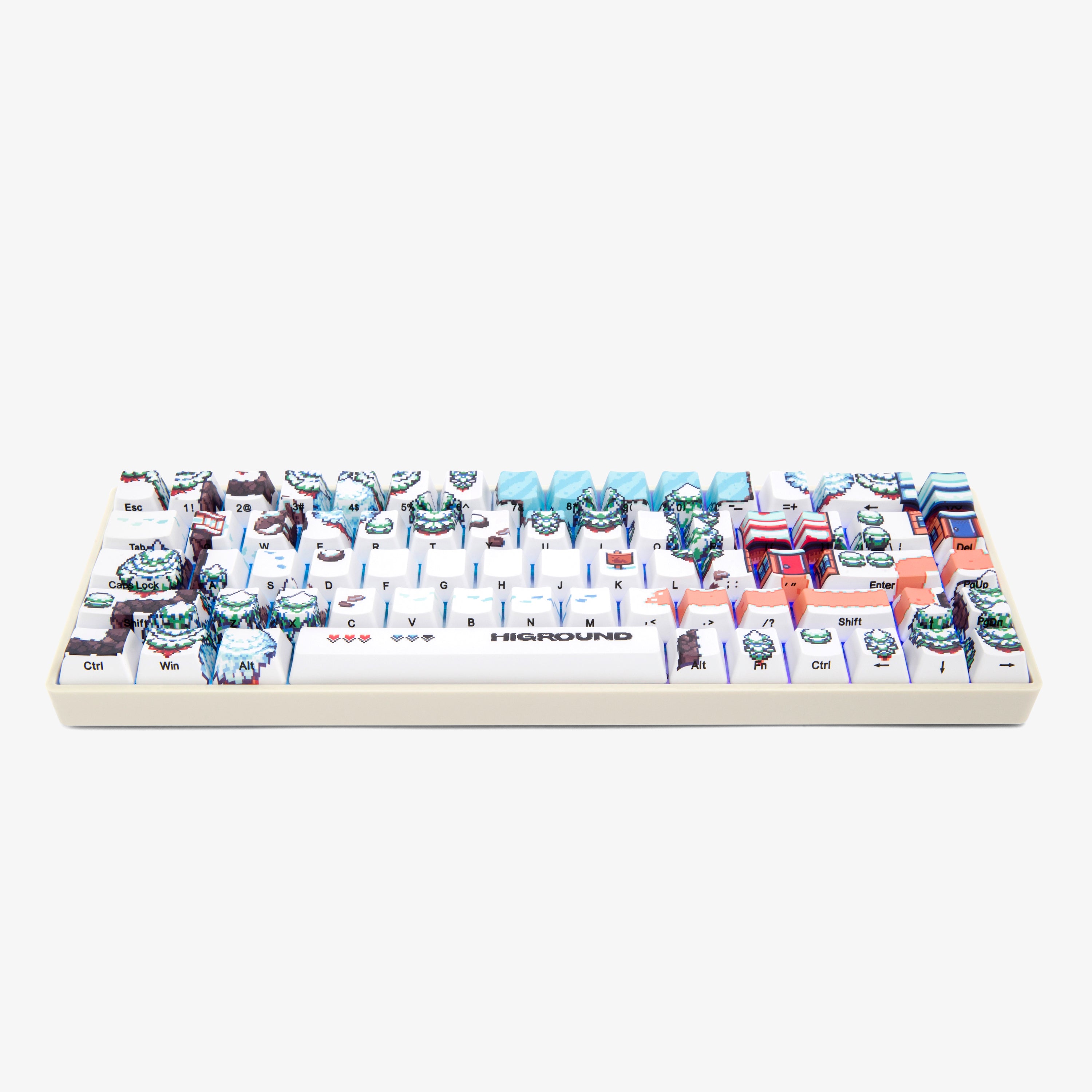 Higround 2 Basecamp 65% Mechanical Gaming Keyboard - Snowdream White | Compact 65% Layout with Hot-Swappable Switches | Perfect for Esports, Streaming & Office Work