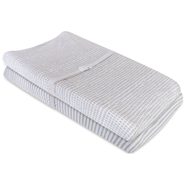 Ely's & Co. Waterproof Cradle Sheet & Changing Pad Cover - 2 Pack Set for Baby Nursery, Bassinet, and Diaper Changing Station - Soft, Washable, and Leak-Proof Protection