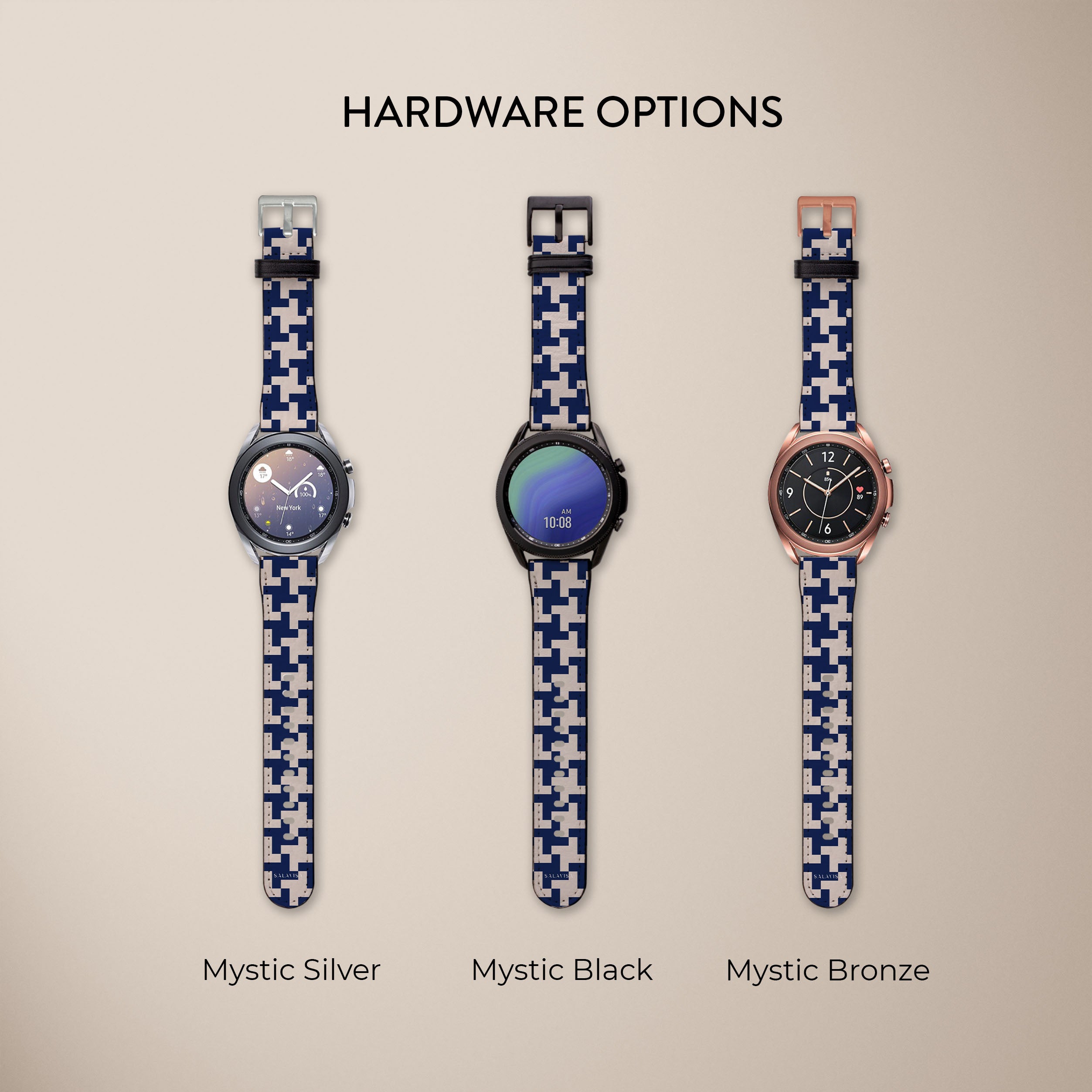 Premium Blue Glen Plaid Galaxy Watch Band - Stylish & Durable Replacement Strap for Samsung Galaxy Watch - Perfect for Work, Gym & Everyday Wear