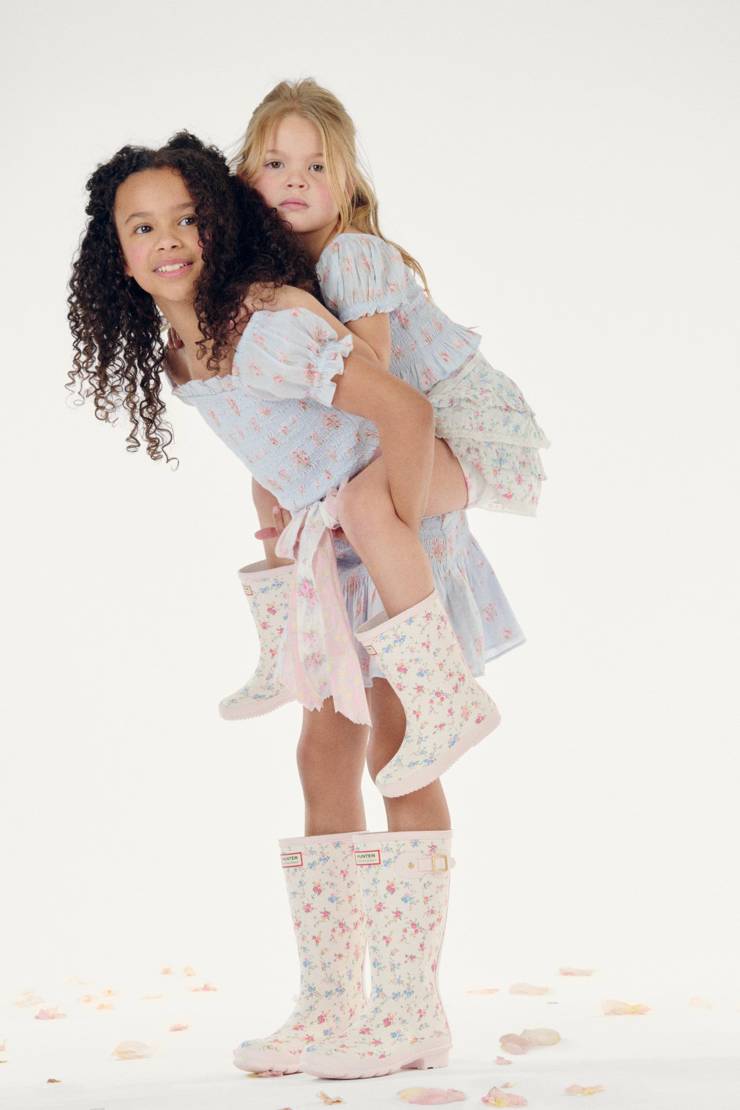 Hunter x LoveShackFancy Original Rain Boots for Big Kids - Waterproof Garden & Play Boots for Girls Outdoor Adventures