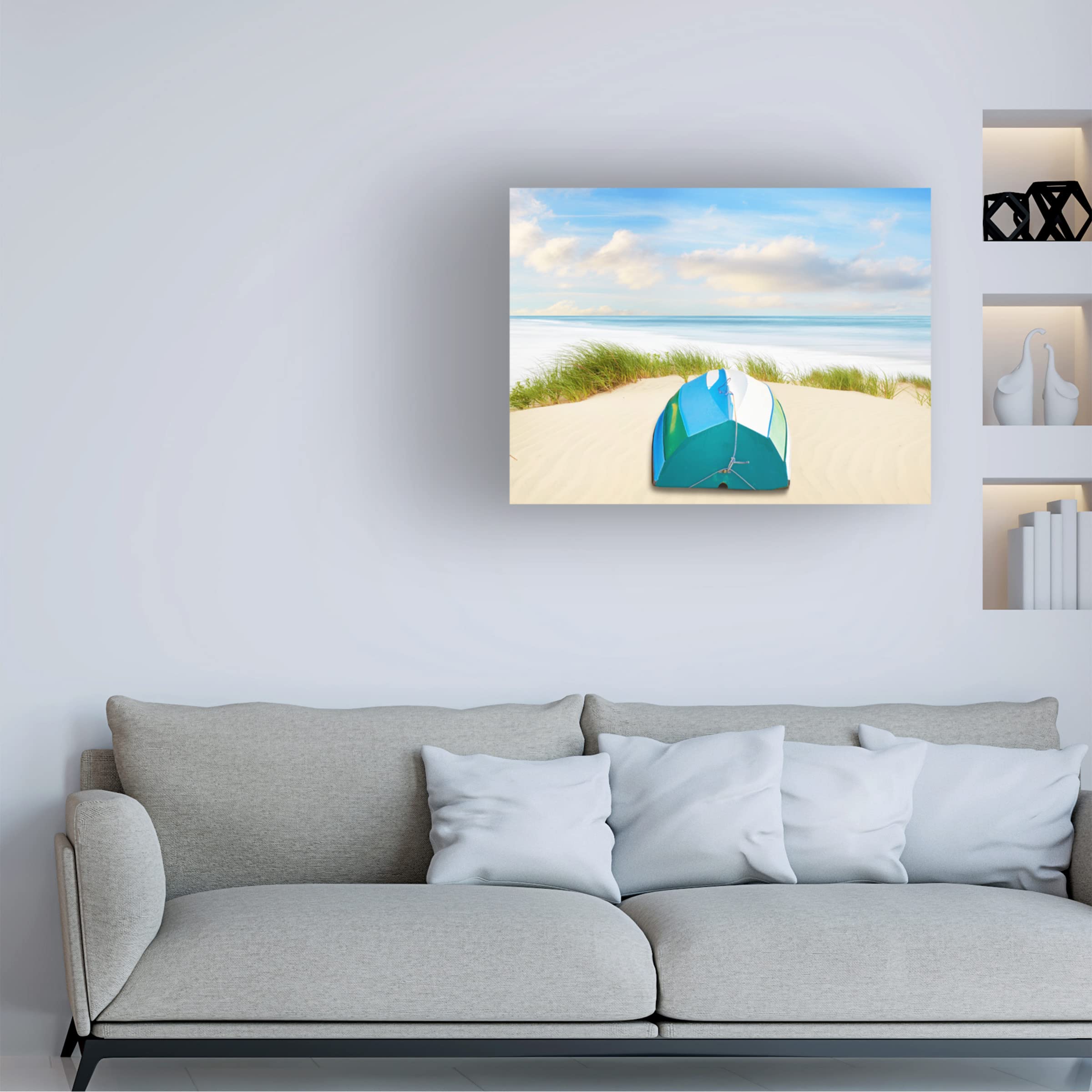 James McLoughlin Beachscape Photo III Canvas Wall Art - Coastal Decor for Living Room, Bedroom & Office - Premium Trademark Fine Art Print