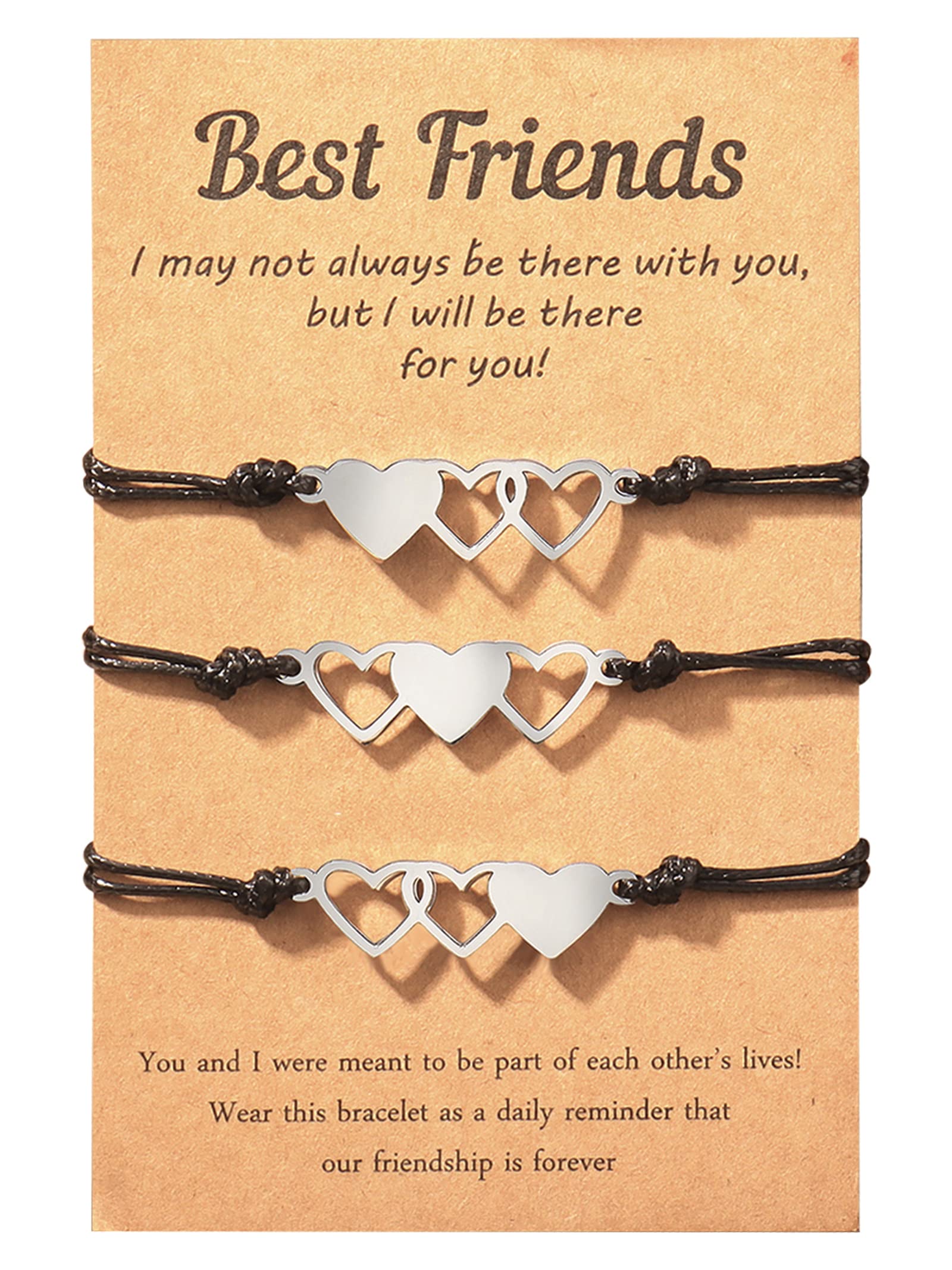 Best Friend Bracelets for 3/4/5/6 - Matching BFF Friendship Bracelets Set for Women & Teen Girls - Perfect Gift for Birthdays, Anniversaries & Special Occasions