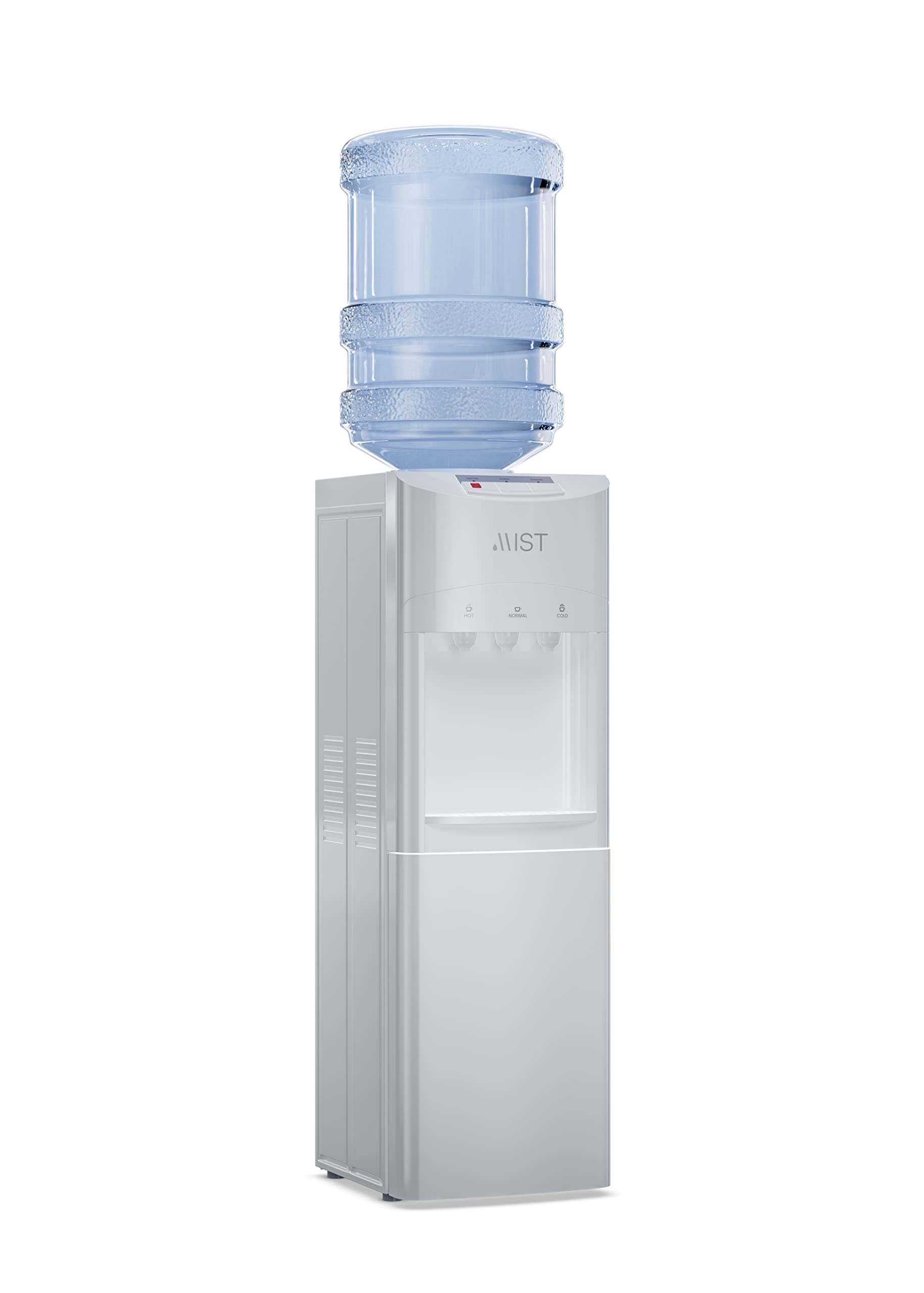 Energy Star Certified White Top Loading Water Cooler Dispenser - Hot, Cold & Room Temperature Water with Child Safety Lock, Holds 3 or 5 Gallon Bottles - Perfect for Home, Office, Kitchen & Breakroom Use