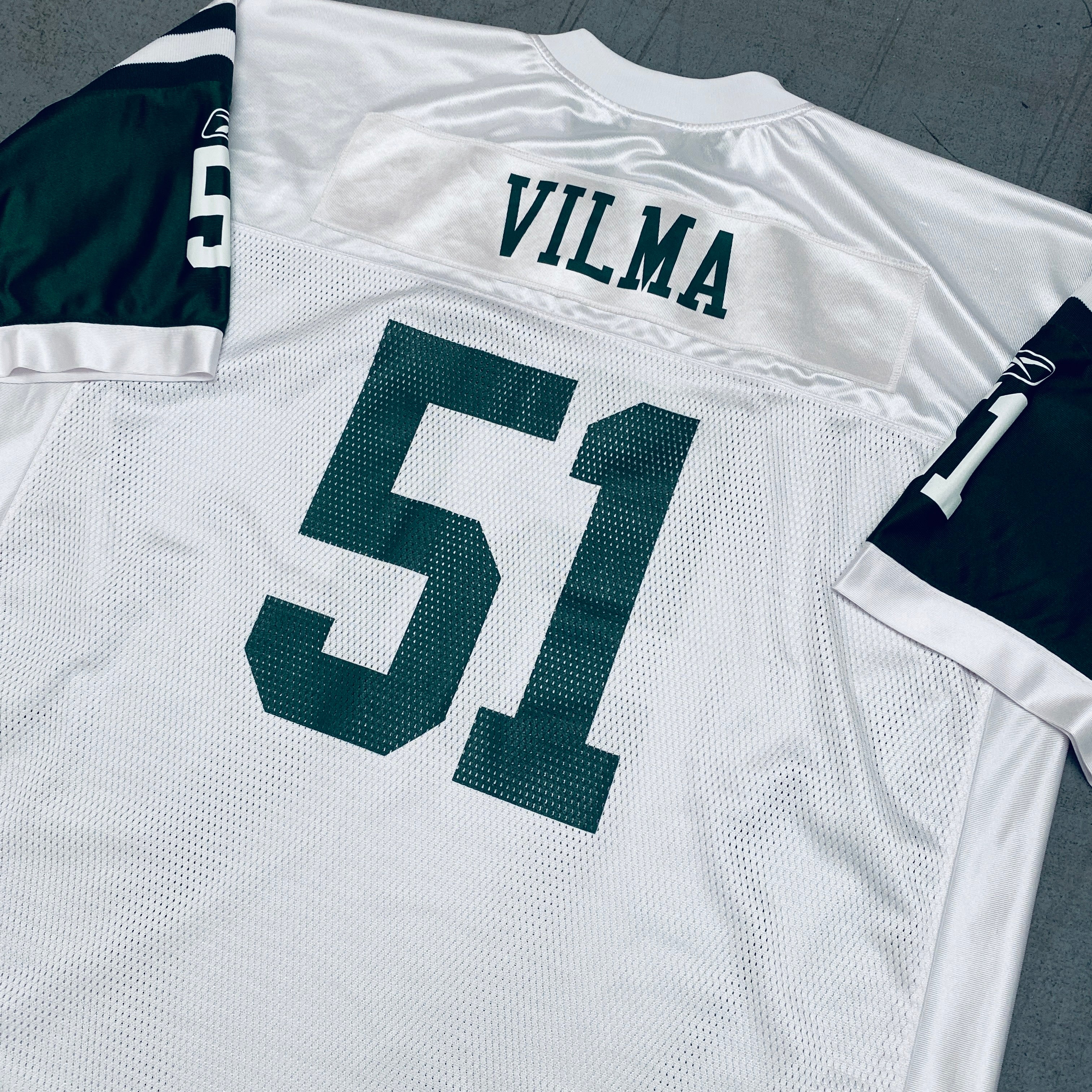 Authentic New York Jets Jonathan Vilma 2004/05 Rookie Jersey - XXL Size | NFL Football Fan Gear & Collectible Memorabilia - Perfect for Game Day, Tailgating, and Sports Display Collections