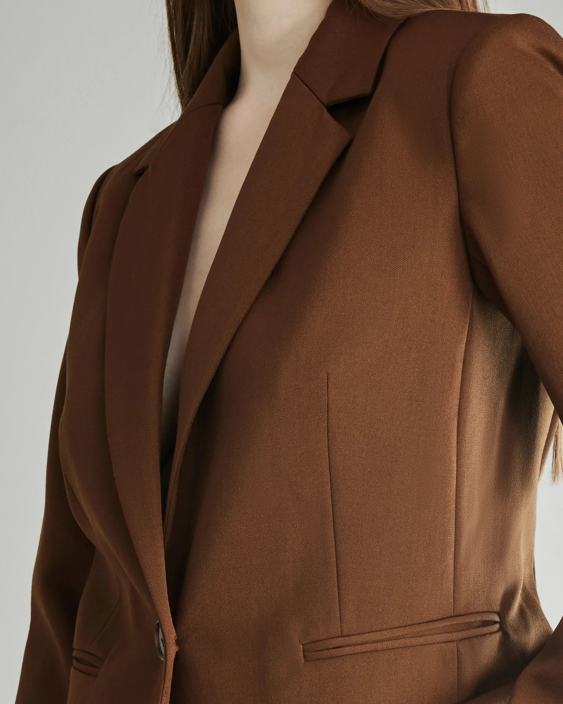 Women's Wool Peak Lapel Blazer - Elegant Business Jacket for Office, Formal Events & Professional Wear | Winter Work Attire & Special Occasion Outfit