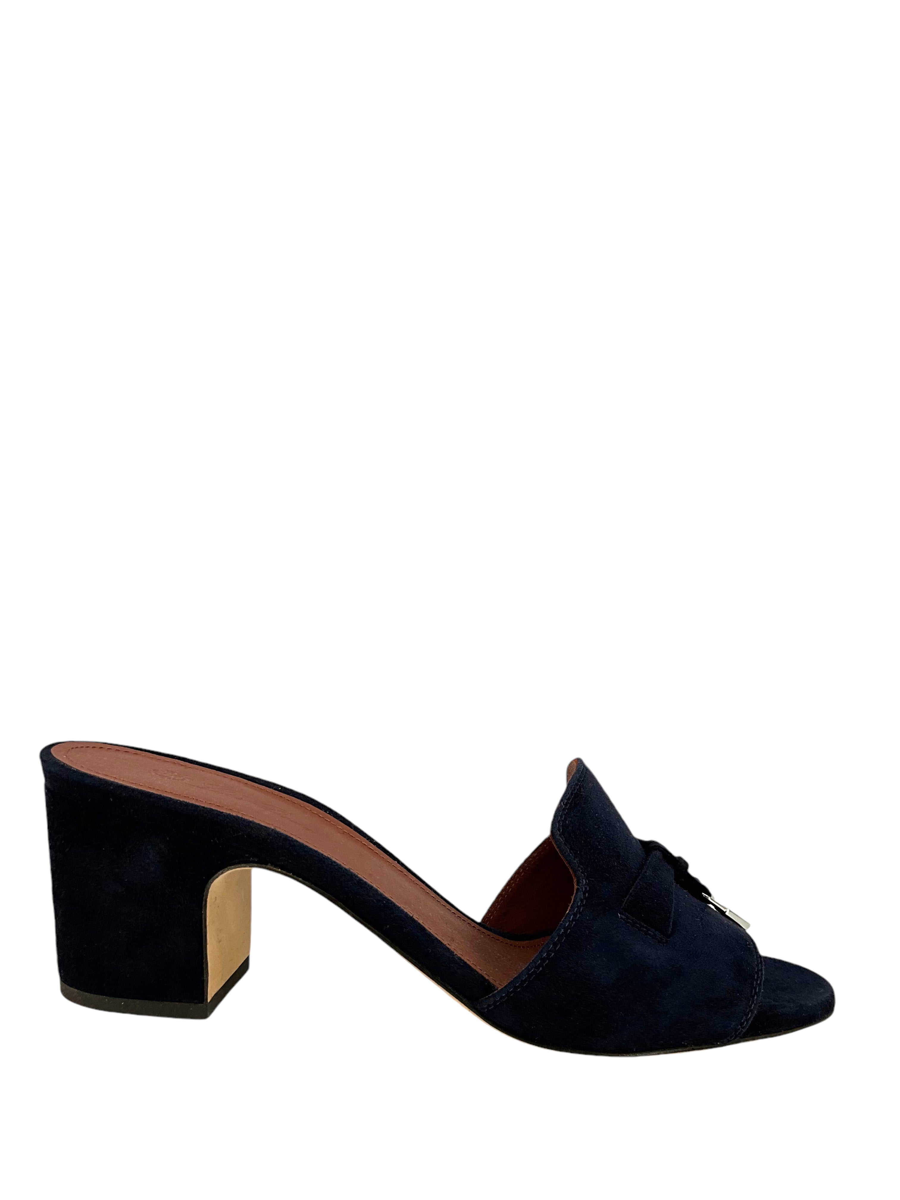 Loro Piana My Charms Suede Slide Mules Women's Size 7.5 - Comfortable Luxury House Shoes for Indoor/Outdoor Wear