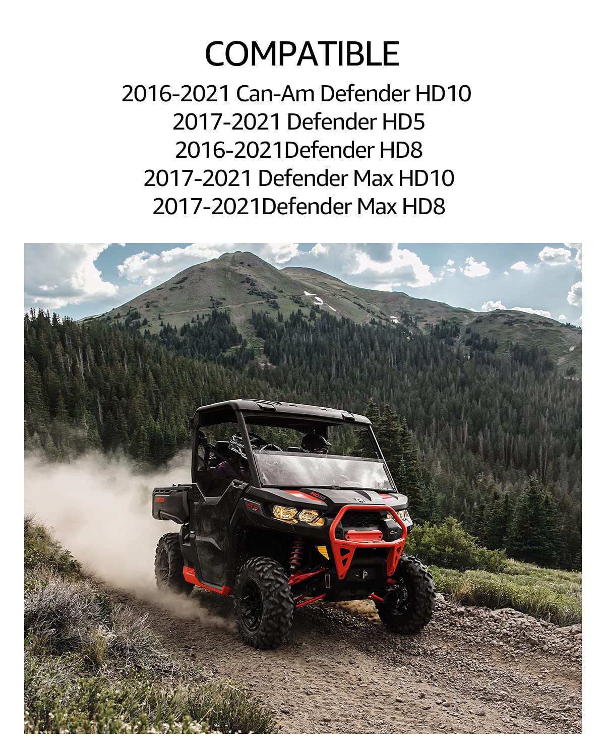 A & UTV PRO Custom Fit Front Floor Mats for 2016-2025 Can Am Defender/Defender MAX HD5 HD8 HD10 - Heavy Duty All-Weather Protection - Perfect for Off-Roading, Hunting & Farm Use