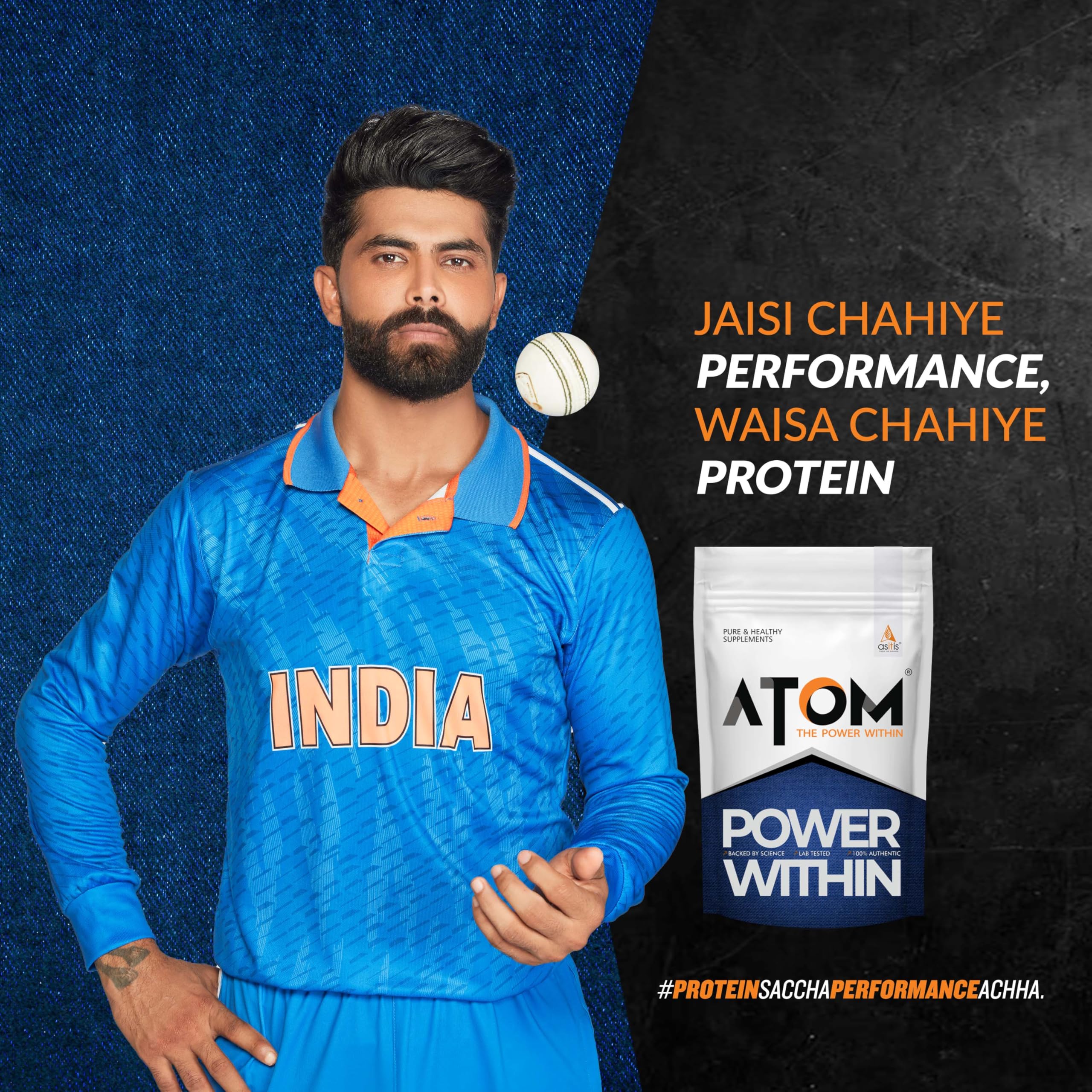 AS-IT-IS Nutrition ATOM Pea Protein Powder - 29g Plant-Based Protein for Muscle Growth & Recovery | Easy to Digest Vegan Protein Supplement | 1Kg (Mango Fusion) | Perfect for Post-Workout Shakes & Smoothies