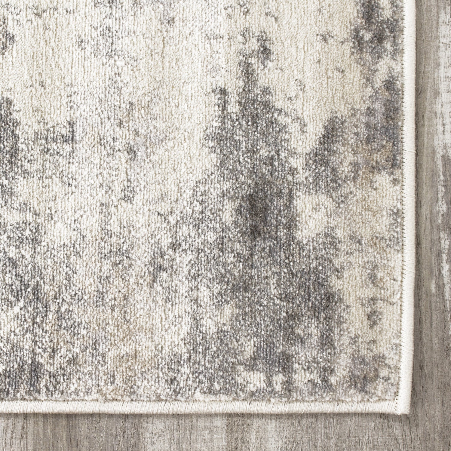 Faded Storm Rug 1'11 X 3'7 - Cream Grey Area Rug for Living Room, Bedroom & Office - Soft Modern Home Decor Rug