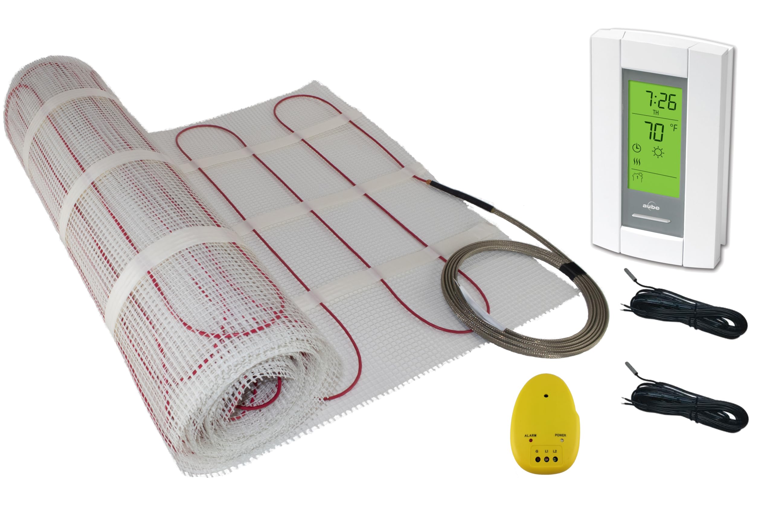 70 Sqft Electric Radiant Floor Heating Mat System with Digital Thermostat - Perfect for Bathroom, Kitchen & Basement Floor Warming
