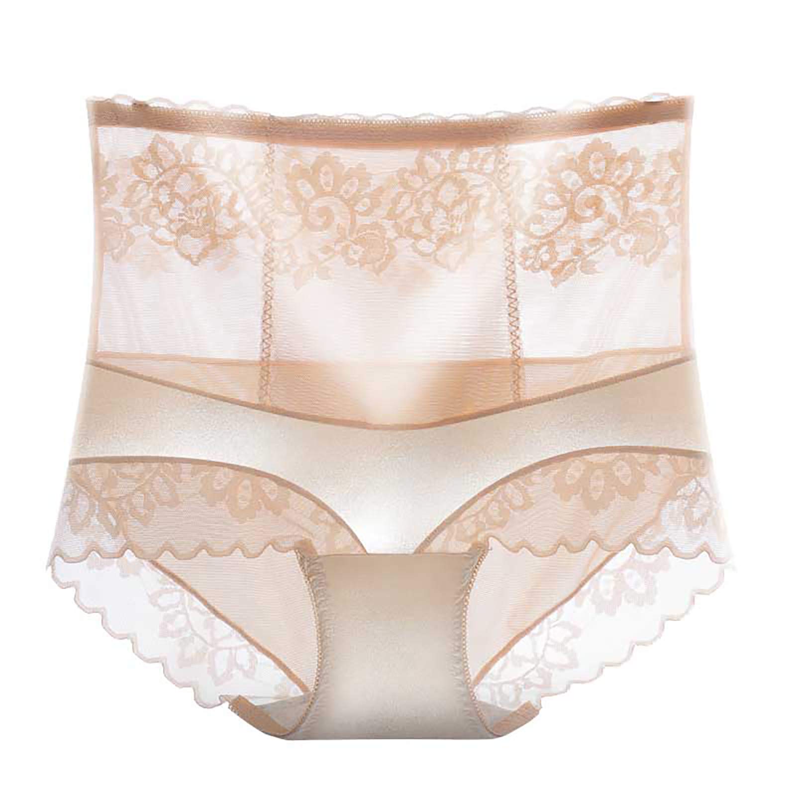 Sexy High Waisted Lace Briefs for Women - Comfortable Mesh Underwear with No Waistband - Perfect for Date Night, Boudoir & Sensual Occasions