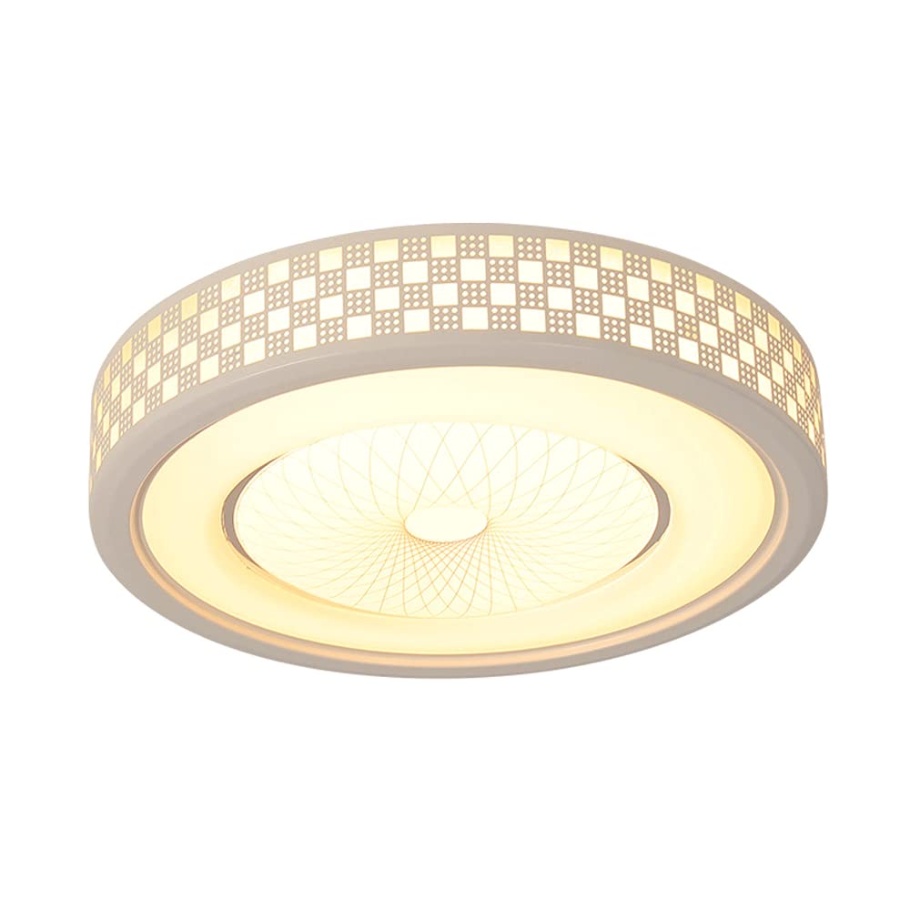 Nordic Flush Mount Ceiling Light - 6000K White, Iron Hollow Frame - for Bedroom, Study & Office