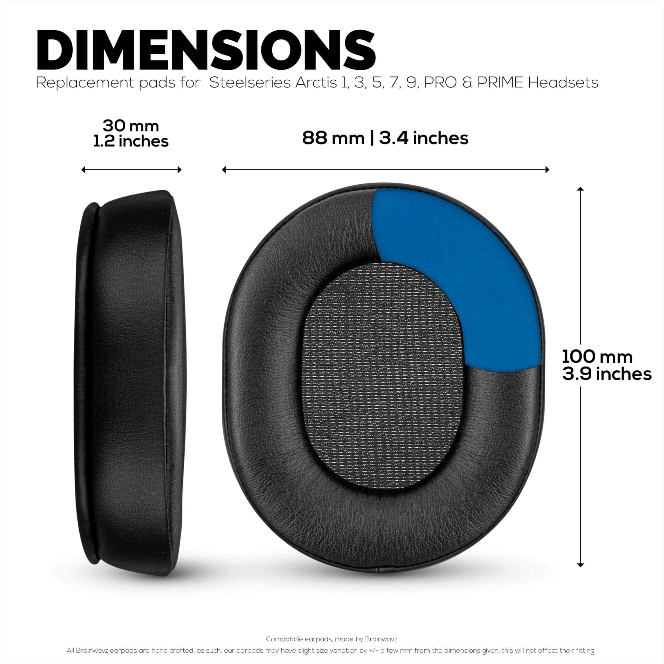 Premium Memory Foam Gaming Earpads for SteelSeries Arctis 1/3/5/7/9X/Pro/Prime Headphones - PU Leather Cushion Replacement (Black) - Enhanced Comfort for Long Gaming Sessions & Noise Isolation