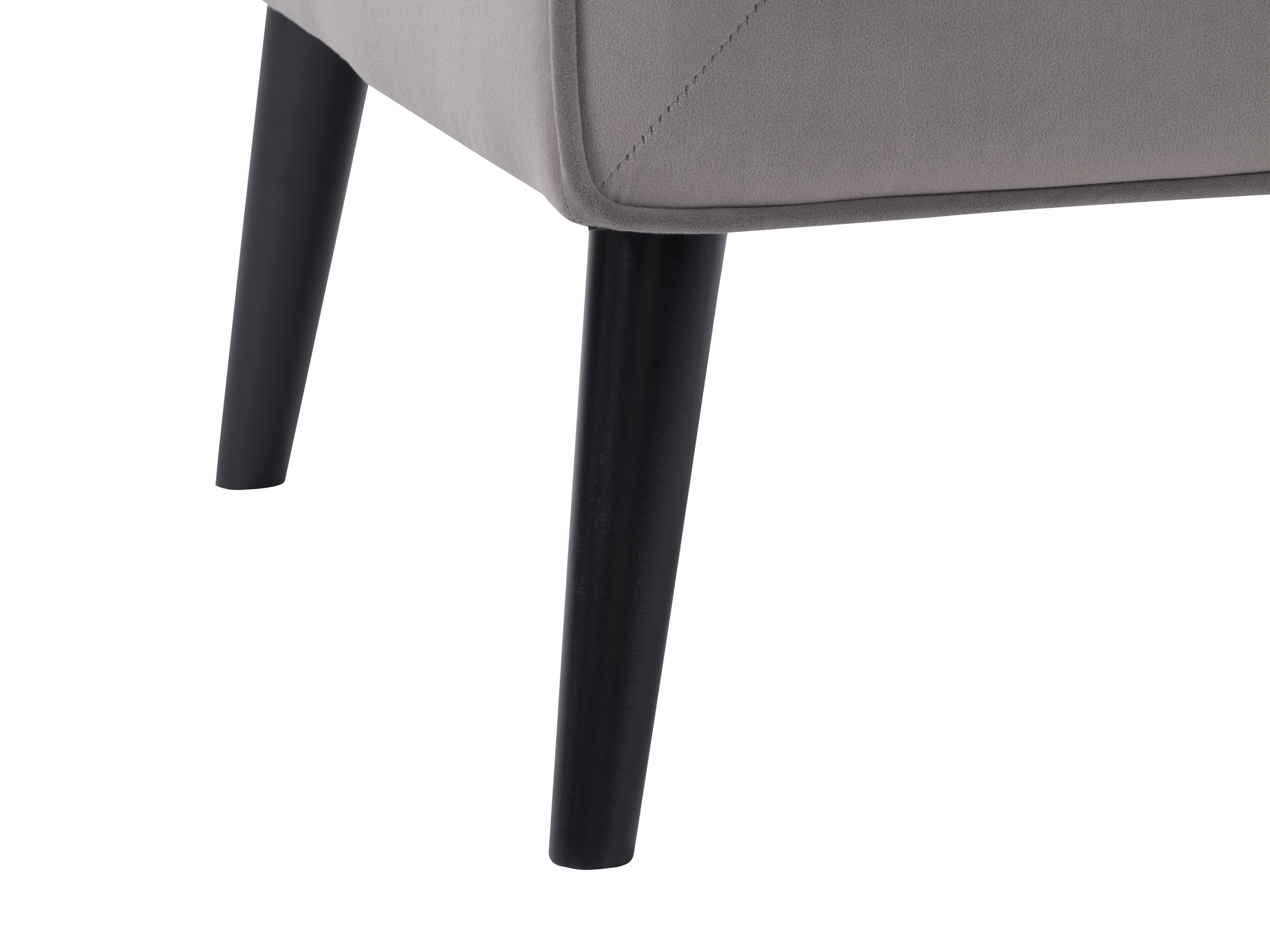 Luxury Grey Velvet Accent Chair - Modern Tufted Living Room Furniture for Home Decor, Office & Reading Nook - Soft Comfortable Lounge Seating