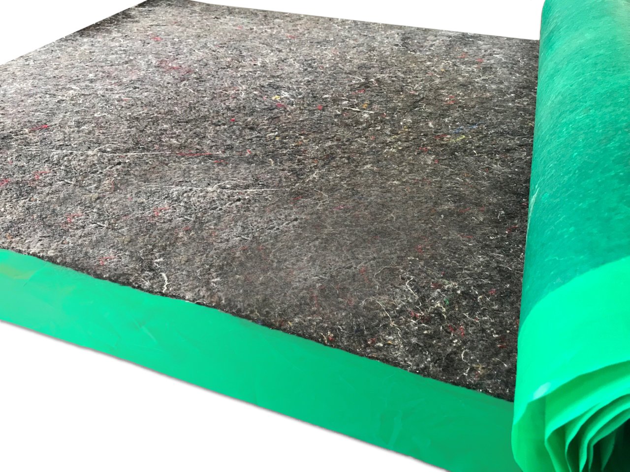 AMERIQUE 691322319491 Emerald Green 200SQFT Premium 5th Gen Ultra-Quiet Heavy Duty 3-in-1 Felt Underlayment with Vapor Barrier & Tape - 3.2MM Thick (200 Sq Ft) for Hardwood, Laminate & Engineered Flooring Noise Reduction