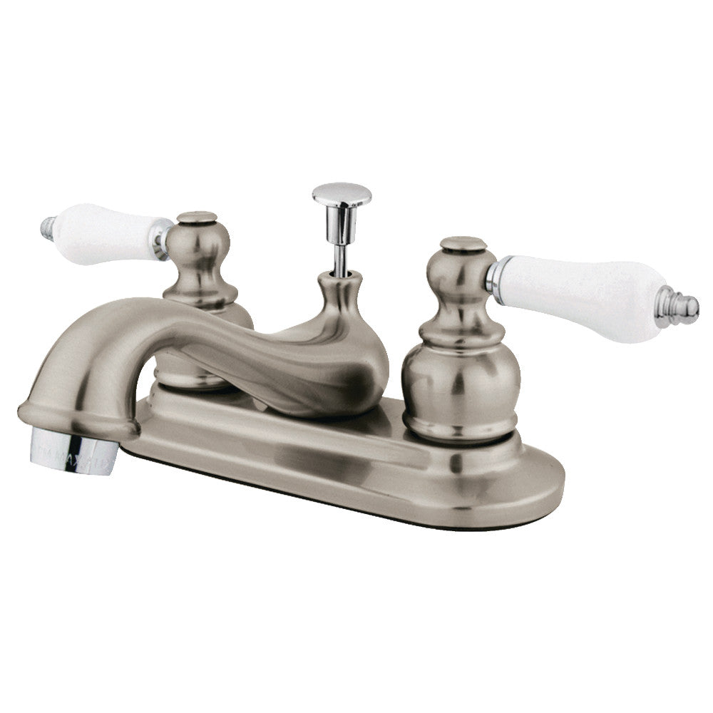 Kingston Brass KB604B 4-Inch Centerset Bathroom Faucet - Chrome Finish, Single Handle for Sink & Vanity, Perfect for Modern Bathroom Renovation