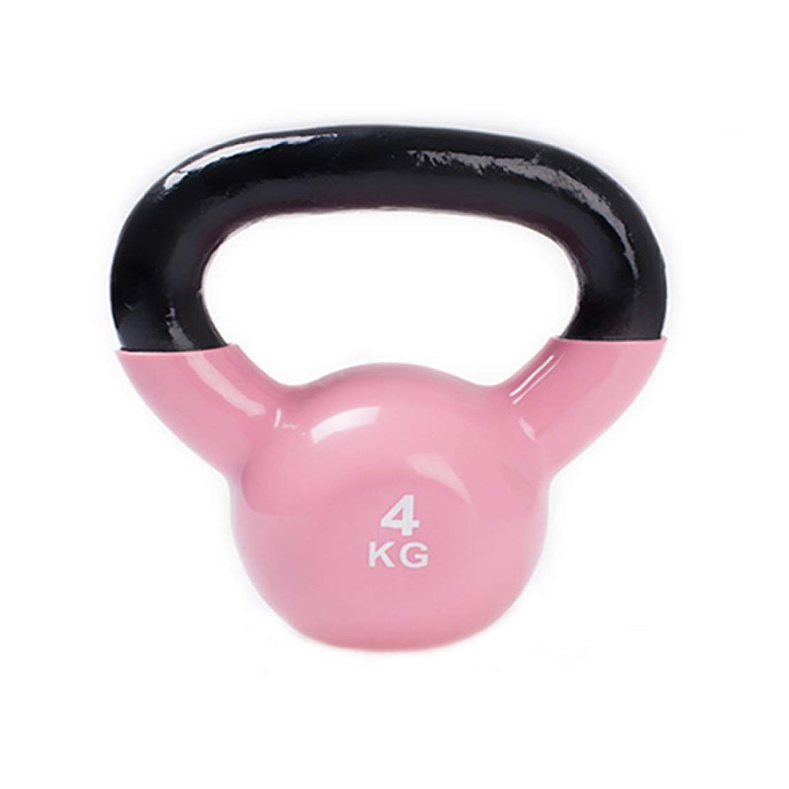 JLDN 4Kg Neoprene Coated Kettlebell - Non-Slip, Portable Fitness Equipment for Weightlifting, Bodybuilding & Strength Training (Pink) | Perfect for Home Gym, CrossFit & HIIT Workouts