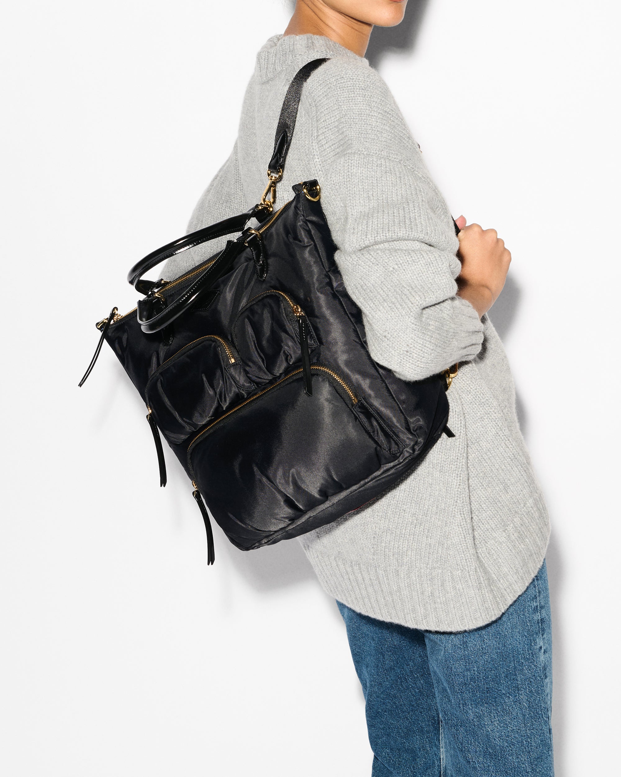 Black Chelsea Convertible Backpack for Women & Men - Stylish Laptop Backpack with USB Charging Port - Perfect for Work, Travel & College