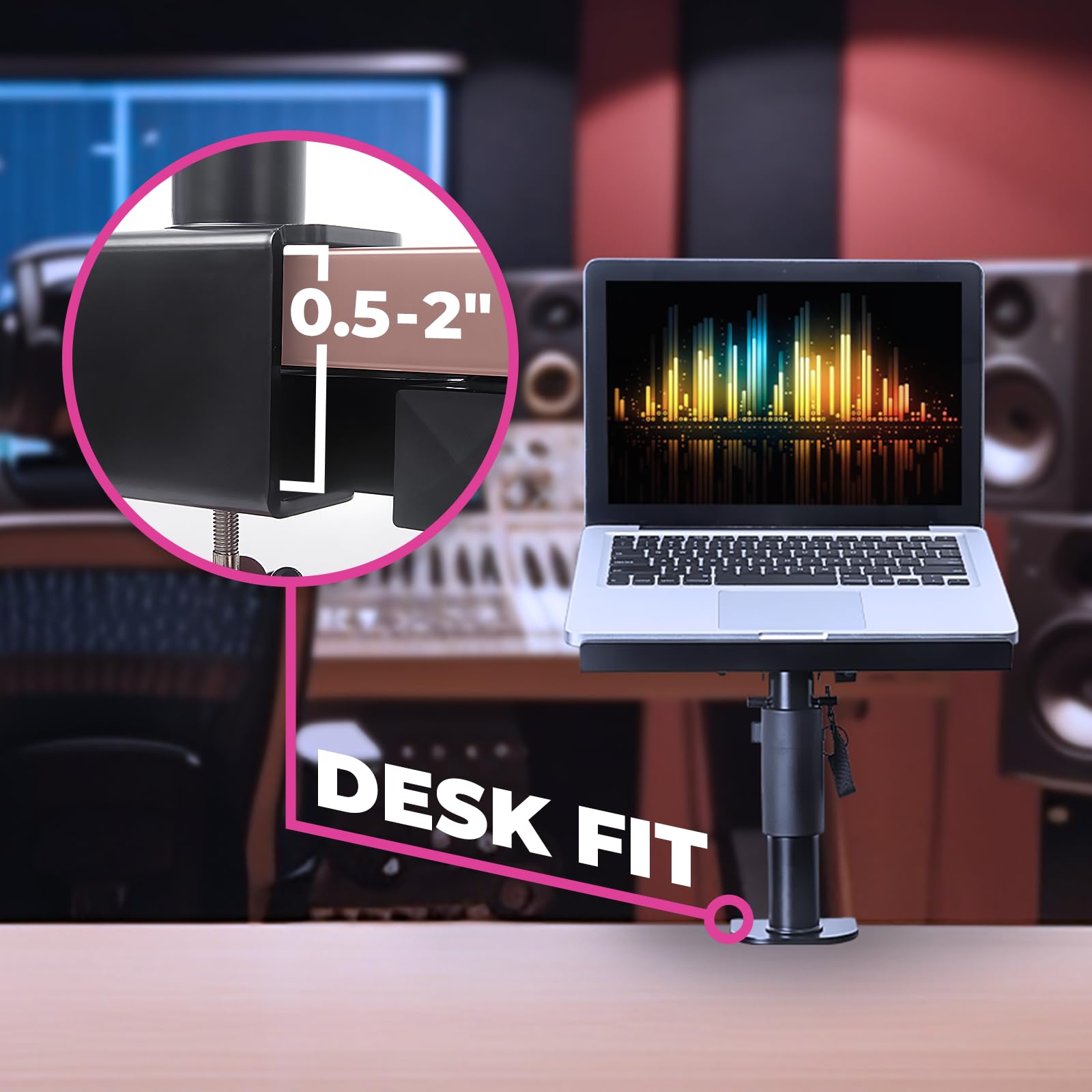 Adjustable Laptop Desk Mount Stand - 9x12.5