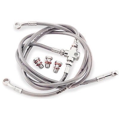 GALFER Braided Stainless Steel Front Brake Line Kit for Harley Davidson FLT/FLH Electra Glide 1997-2004 - High Performance Motorcycle Brake Upgrade for Touring & Cruising