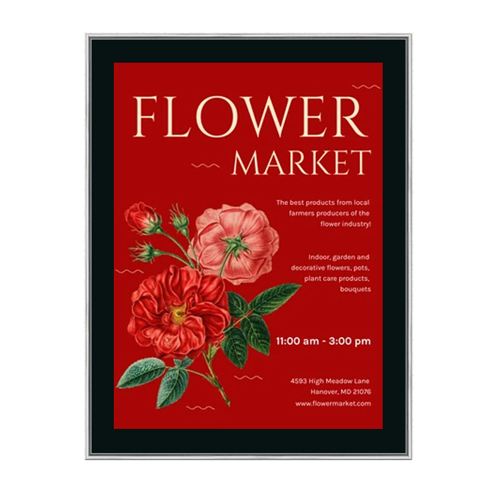18x24 Poster Frame - SwingFrame Classic Display Frame with Matboard, Wall Mount & Swing Open Design for Easy Quick Change - Perfect for Home Decor, Office Art Display & Gallery Exhibits