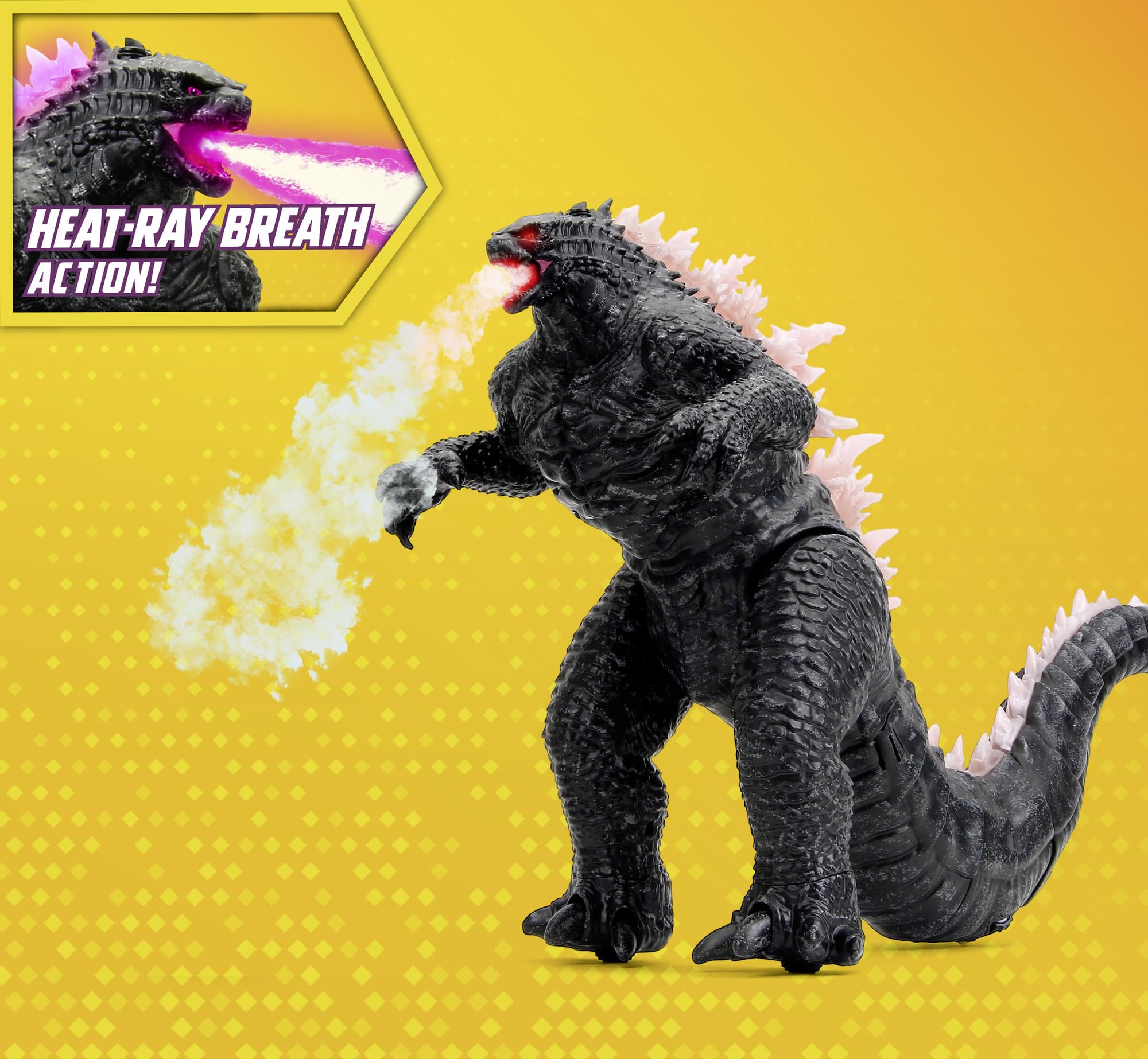 Jada Toys Godzilla Heat-Ray Breath Remote Control Figure - 63cm RC Godzilla x Kong The New Empire Toy with Sound & Light Effects for Kids Ages 6+ - Perfect for Playtime, Collecting, and Movie-Themed Birthday Gifts
