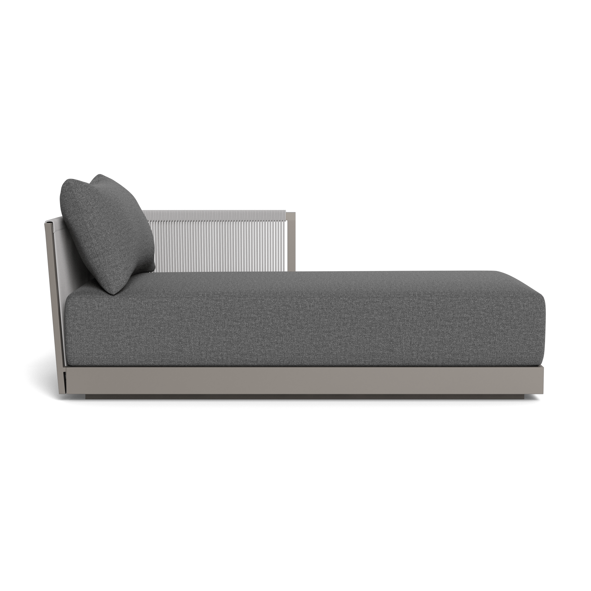 Antigua Chaise Lounge Chair - Modern Right-Arm Accent Chair for Living Room, Bedroom, or Office - Comfortable Upholstered Reading Chair with Sturdy Metal Legs