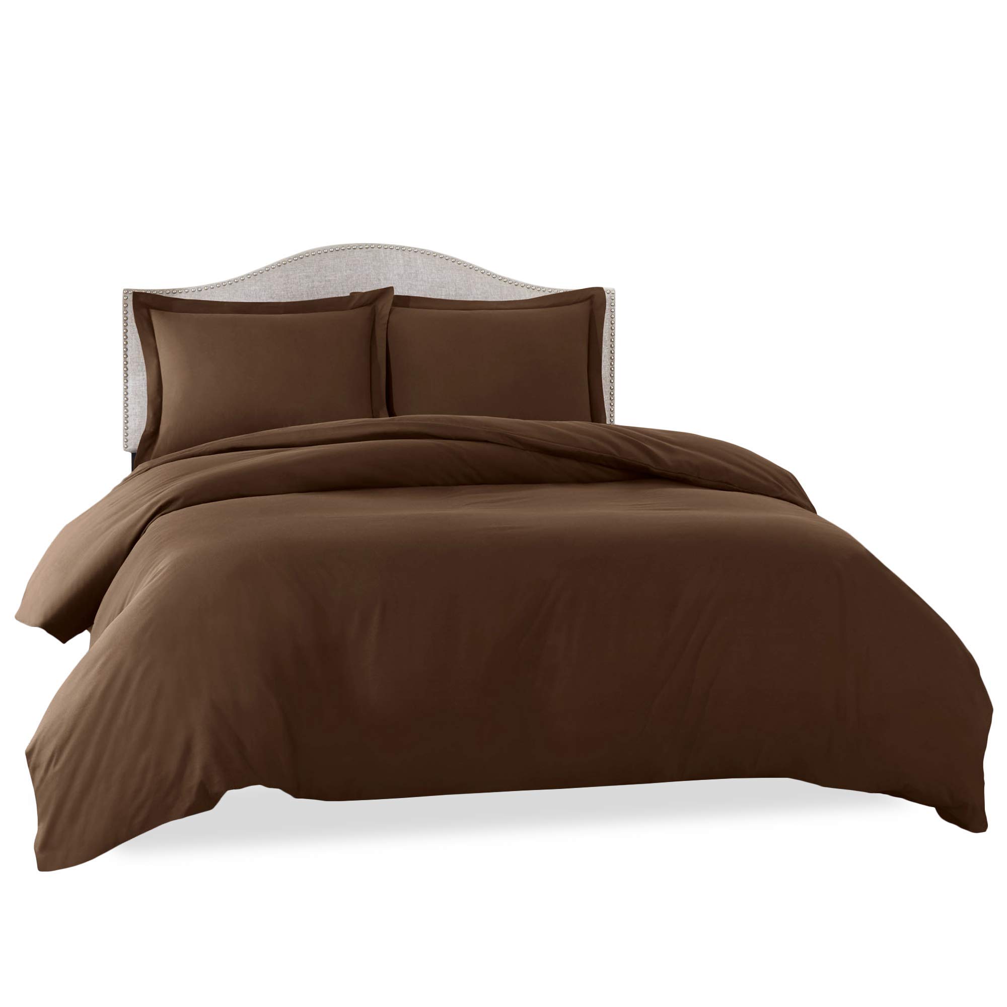Clara Clark King Size Duvet Cover Set - Ultra Soft Double Brushed Microfiber Comforter Cover with Button Closure & 2 Pillow Shams (90