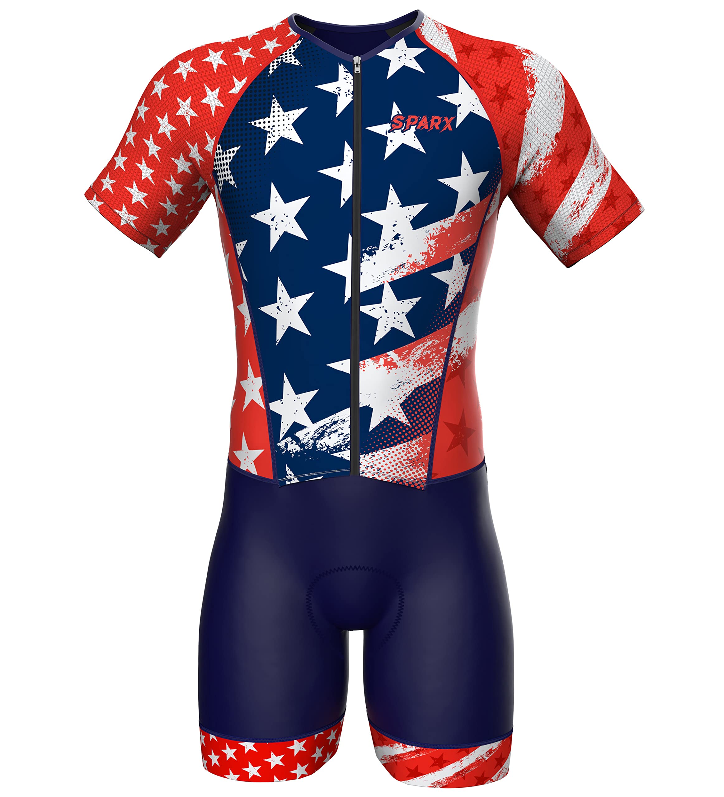 Sparx Men's Elite Aerosuit Triathlon Suit - Short Sleeve Triathlon Skinsuit for Competitive Swimming, Cycling & Running - High Performance Triathlon Gear for Men