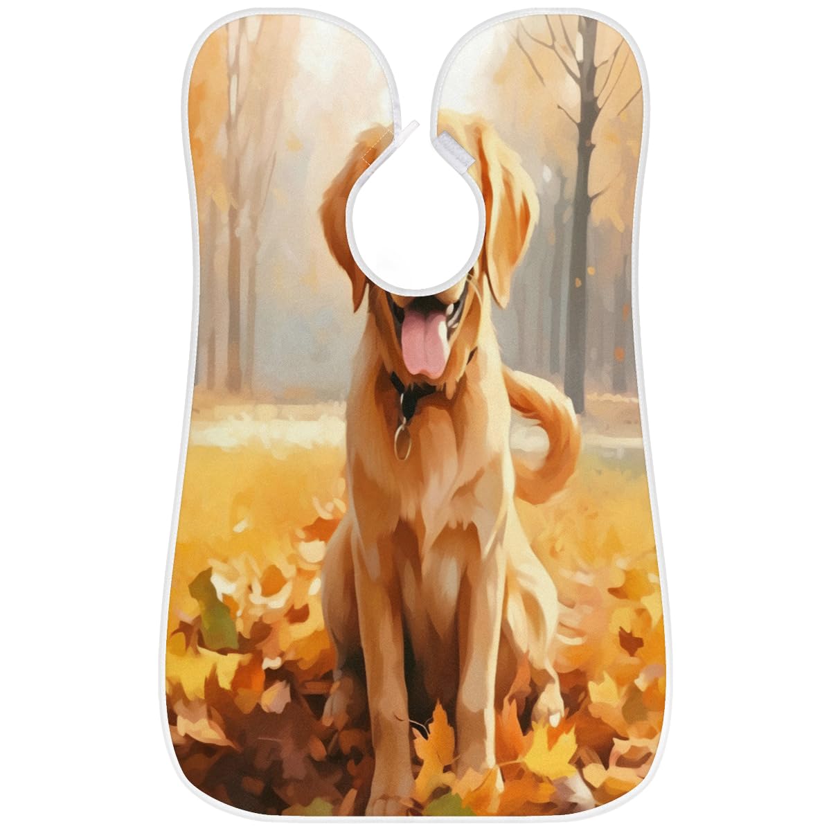 Fallen Leaf Dog Beard Shaving Bib for Men & Women - Waterproof Hair Dye Apron, Makeup Cape & Barber Accessories - Perfect for Beard Trimming, Haircut, Salon Styling & Home Grooming (Great Gift for Barbers & Pet Owners)