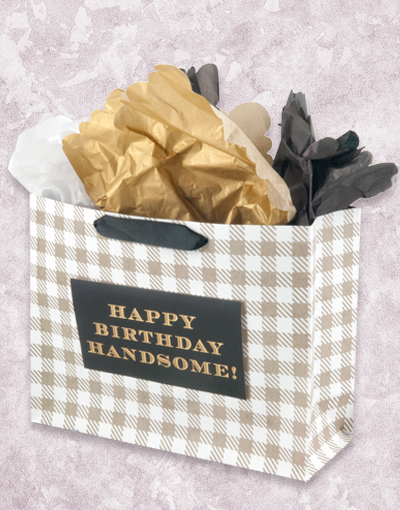 Hey Handsome Premium Gift Bags for Men - Elegant Present Packaging for Birthdays, Weddings & Corporate Events