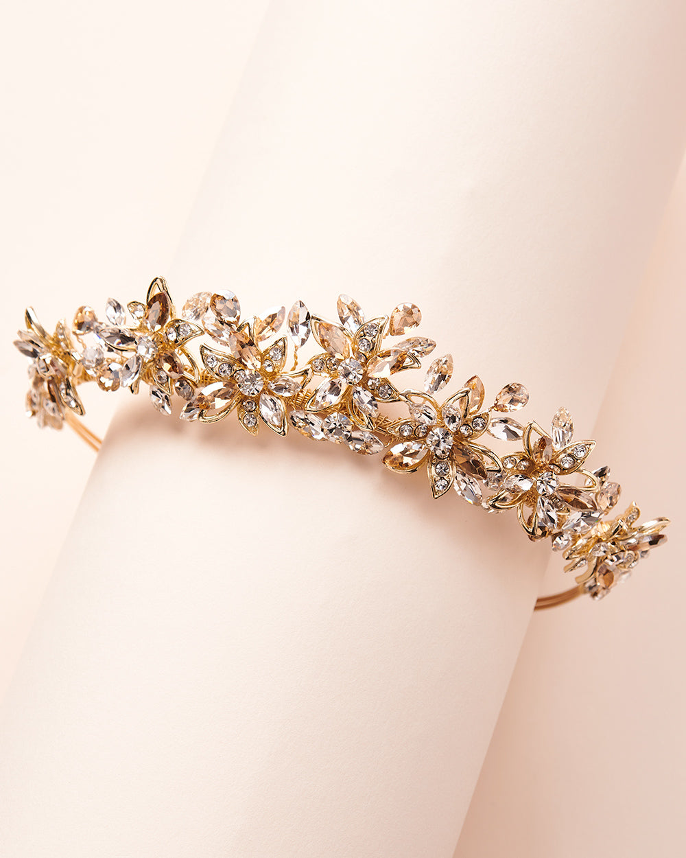 Elegant Natalia Wedding Tiara for Brides – Sparkling Crystal Bridal Crown for Weddings, Prom, and Special Occasions