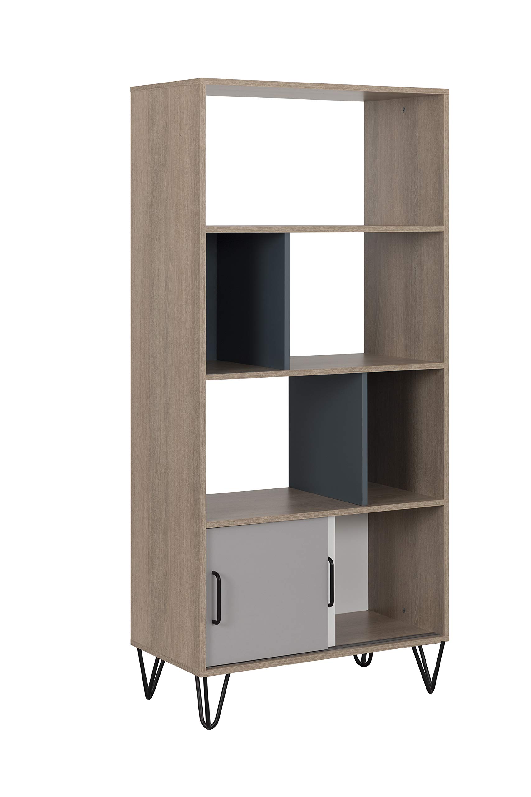 Free Standing Light Oak Bookcase - Modern Wood Bookshelf for Living Room, Bedroom & Office Storage - Stylish Home Decor Furniture for Books & Display