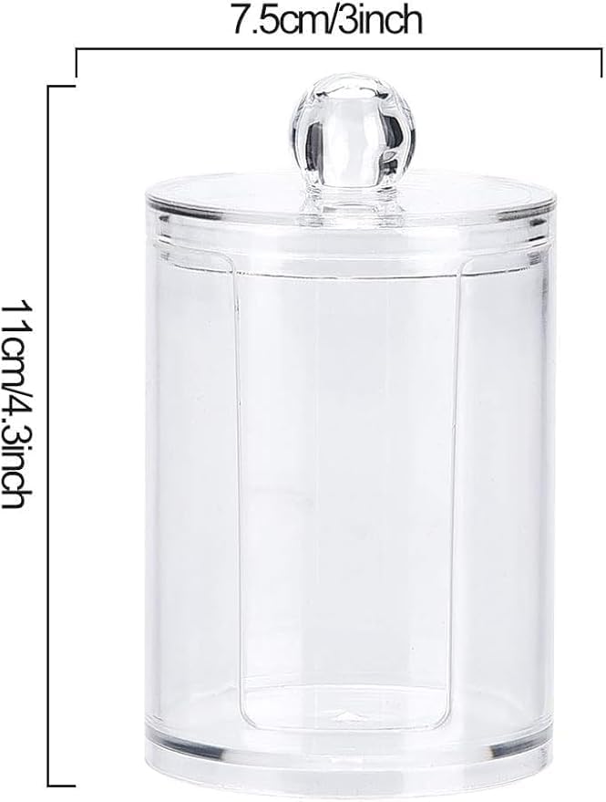 Vroxy Clear Acrylic Cosmetic Cotton Storage Box - Makeup Remover Cotton Pad Dispenser Holder for Bathroom, Vanity & Dressing Table | Organize Beauty Essentials & Skincare Products (1 Piece) - Perfect for Daily Makeup Routine & Spa Nights