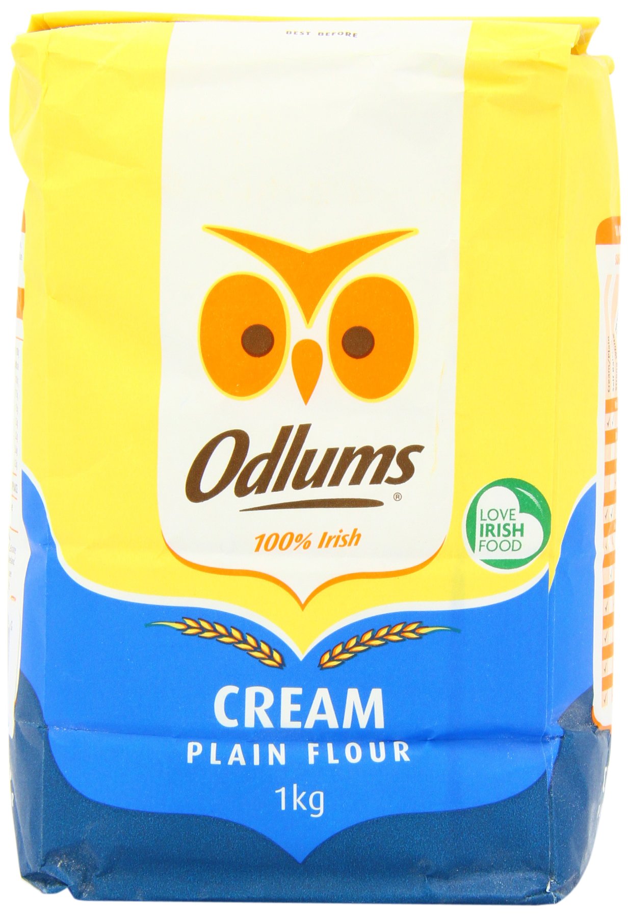 Odlums Irish Plain Cream Flour 1 Kg (Pack of 5) - Premium Baking Flour for Bread, Cakes & Pastries - Ideal for Home Bakers & Professional Chefs
