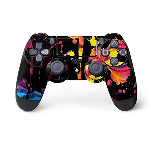 Skinit Decal Gaming Skin for PS4 Controller - Chromatic Splatter Black Design | Protective Vinyl Cover for Enhanced Grip & Style | Perfect for Gaming Enthusiasts & Customization Lovers