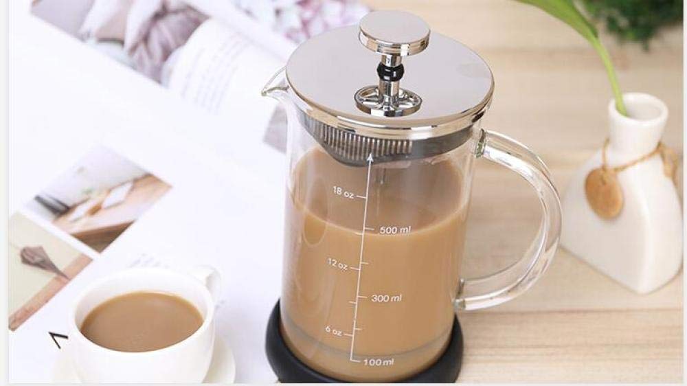 Stainless Steel Filter Press Coffee Maker - 600ml Heat-Resistant French Press for Coffee & Tea - Perfect for Home, Office & Camping Use