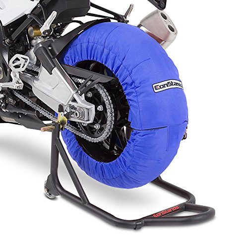 Motorcycle Tire Warmers Set 60-80°F Blue - Compatible with Suzuki GSX-R 1000/R, GSX-R 750/600 - Perfect for Track Days & Racing Performance Enhancement