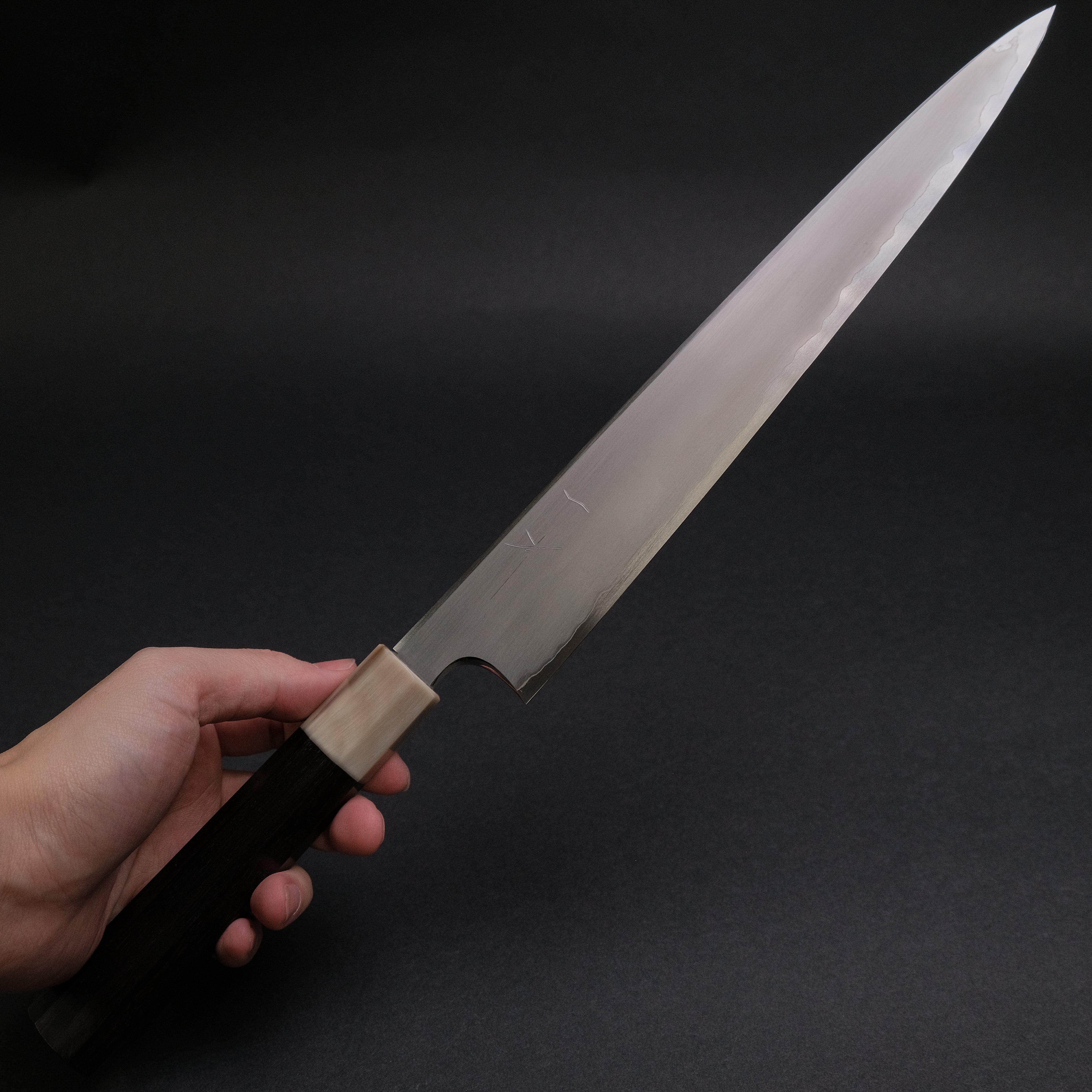 Hitohira Togashi Blue #1 Stainless Clad Kasumi Sujihiki 270mm Japanese Chef Knife with Ebony Handle - Perfect for Slicing Sashimi, Roast Beef & Boneless Meats