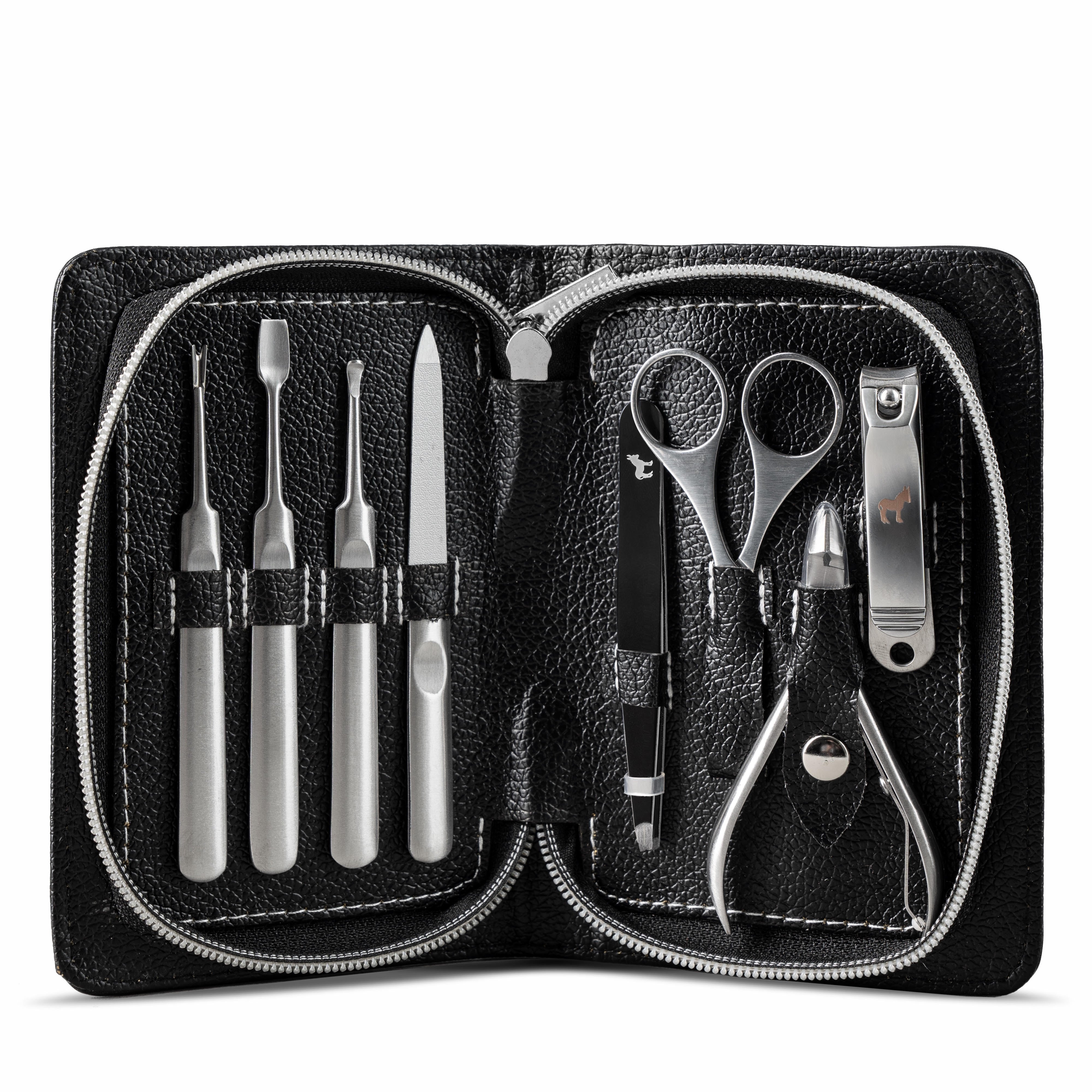 8 Piece Professional Manicure Set with Nail Clippers, Files & Cuticle Tools - Perfect for Home & Salon Nail Care